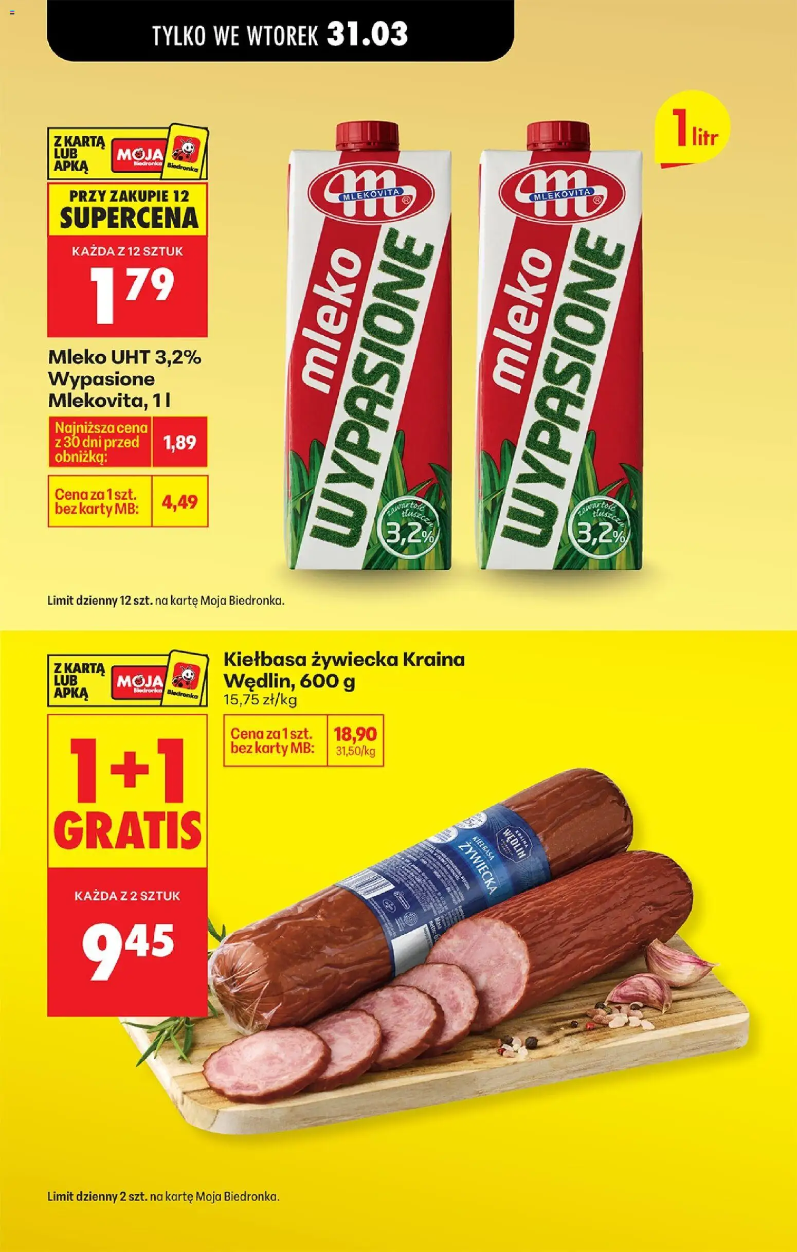 Biedronka Polsko leták od 29.03.2026 | Strana: 7 | Produkty: Mléko, Karty