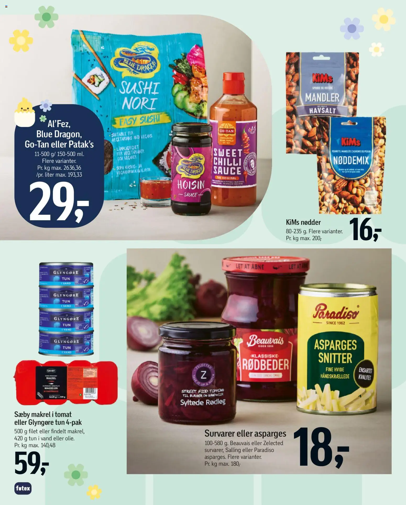 Føtex tilbudsavis – gyldig fra 20.03.2026 | Side: 46 | Produkter: Mandler, Chilli, Tun, Sushi