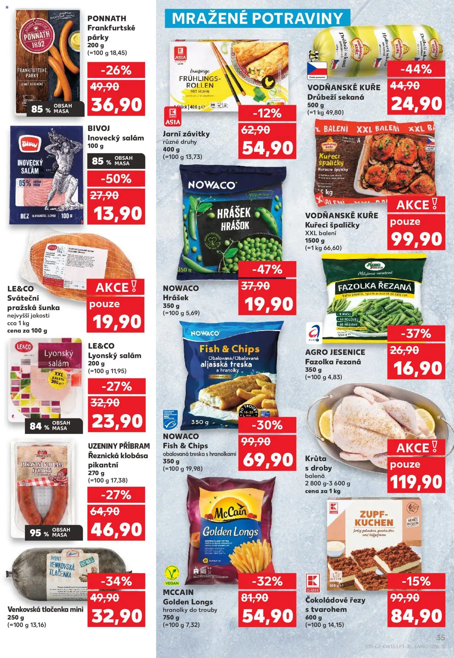 Kaufland leták - Ostrava od 25.03.2026 | Strana: 35 | Produkty: Šunka, Hranolky, Krůta, Hrášek