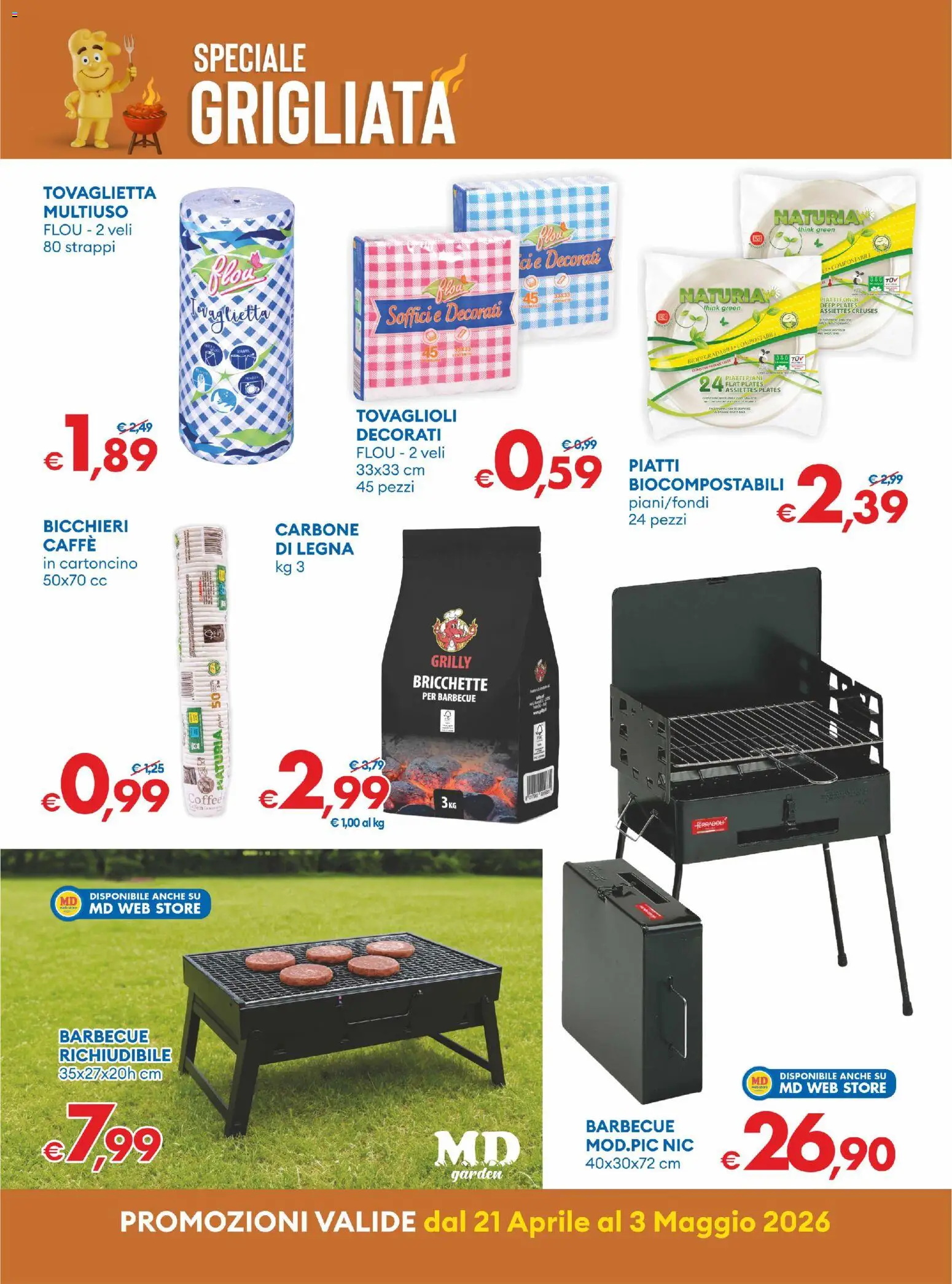 Volantino MD Discount del 21.04.2026 | Pagina: 8 | Prodotti: Caffè, Barbecue