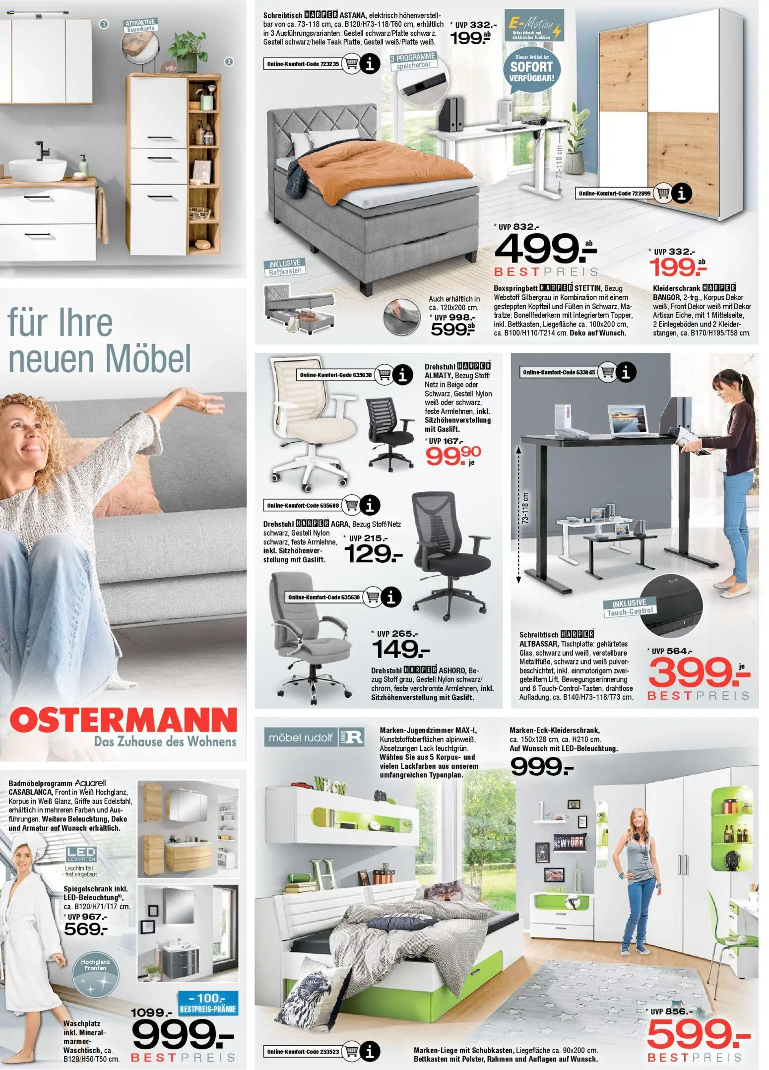 Ostermann Prospekt 	 – gültig ab 25.10.2025 | Seite: 15 | Produkte: Kleiderschrank, Boxspringbett, Armatur, Spiegelschrank
