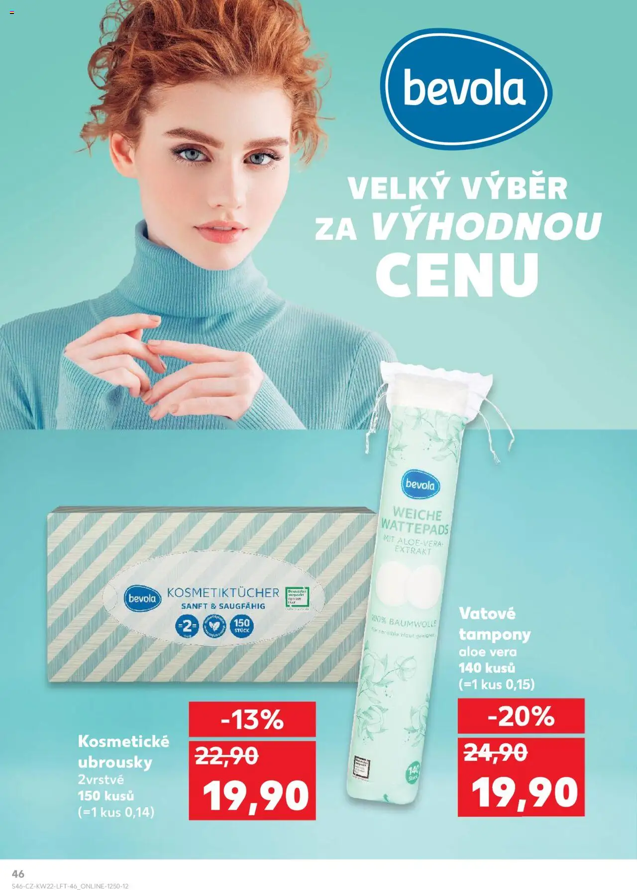 Kaufland leták - Kolín od 28.05.2025 | Strana: 46 | Produkty: Ubrousky, Bevola, Aloe vera, Tampony