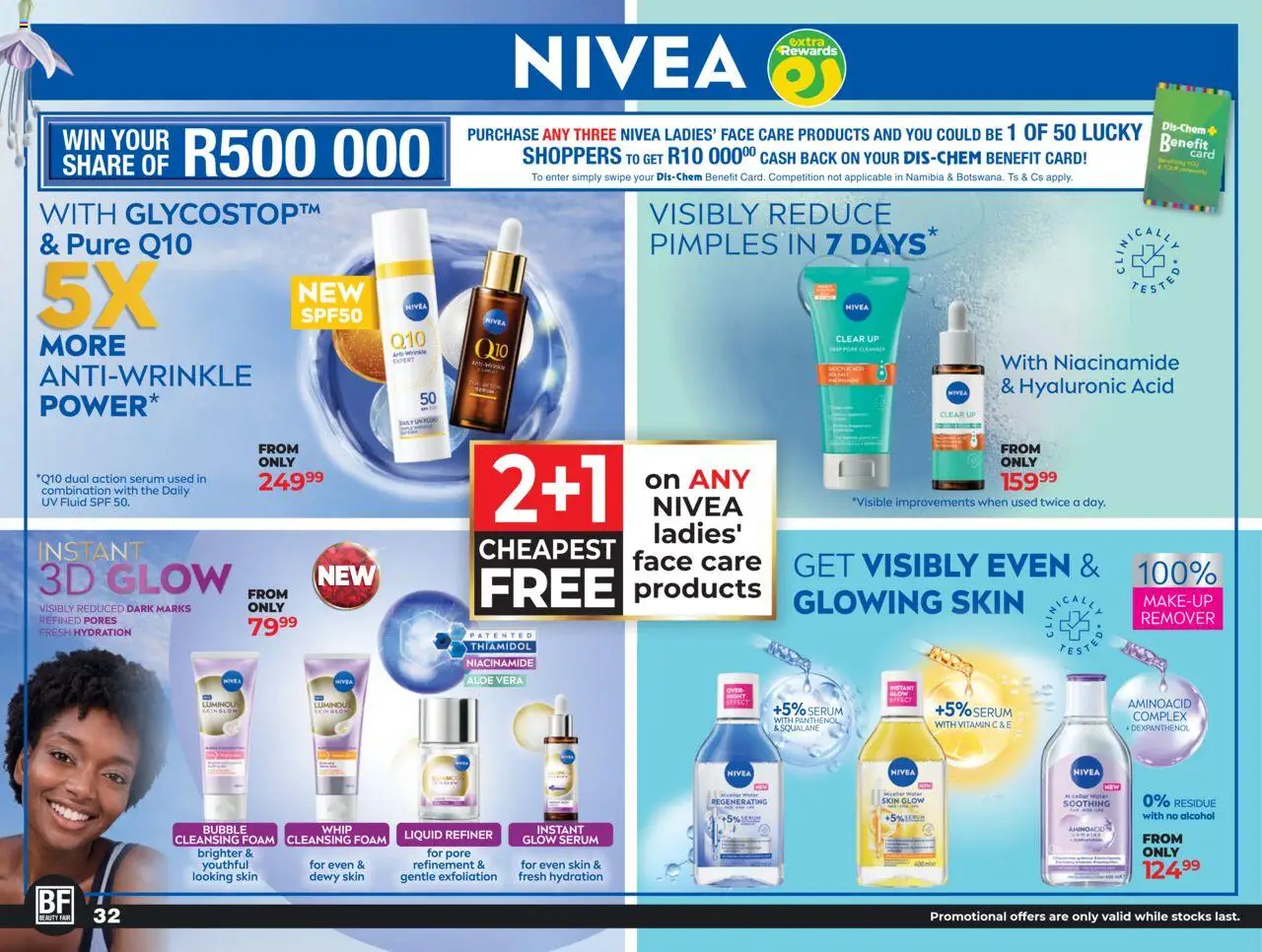 Dis-Chem - Beauty Fair │ valid from 21.08.2025 | Page: 33 | Products: Serum, Water, Foam, Salt
