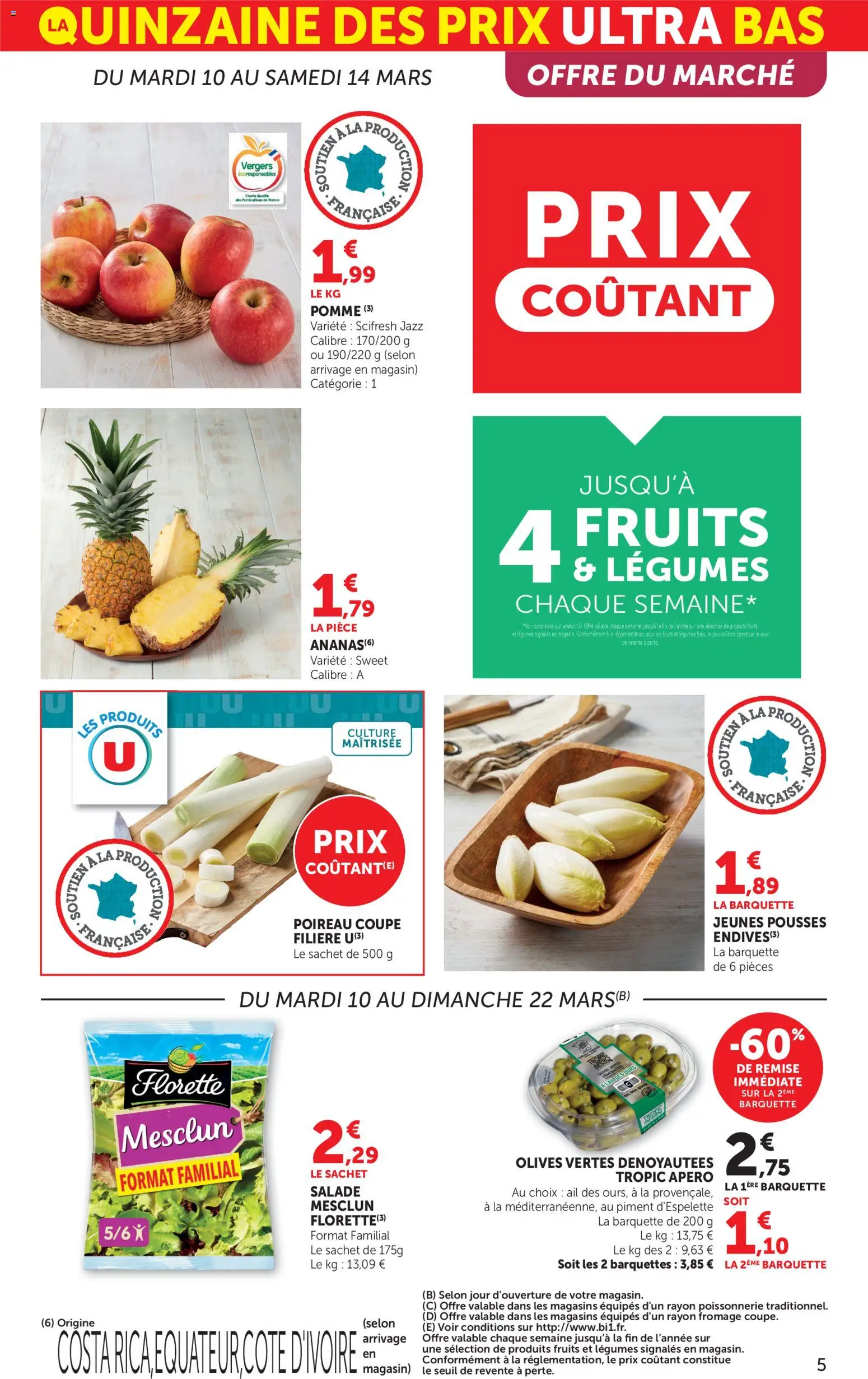 {H1} | Page: 5 | Produits: Salade, Pomme, Poireau, Ail