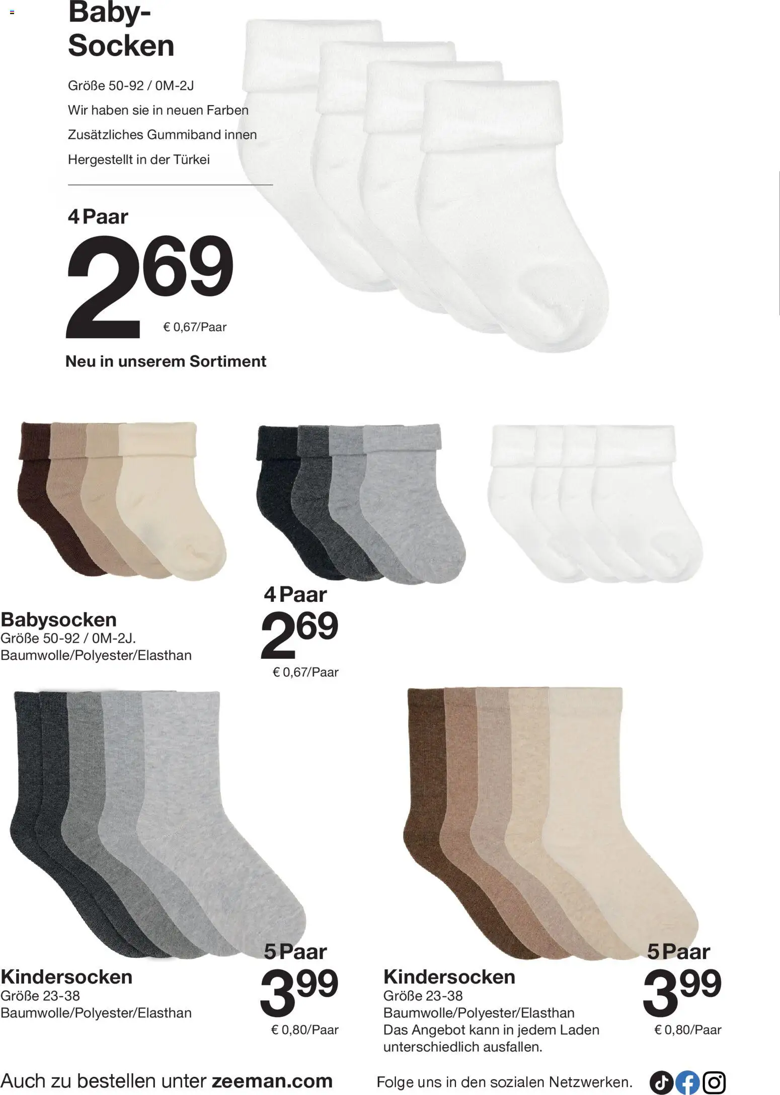 Zeeman Prospekt 	 – gültig ab 10.01.2026 | Seite: 12 | Produkte: Socken