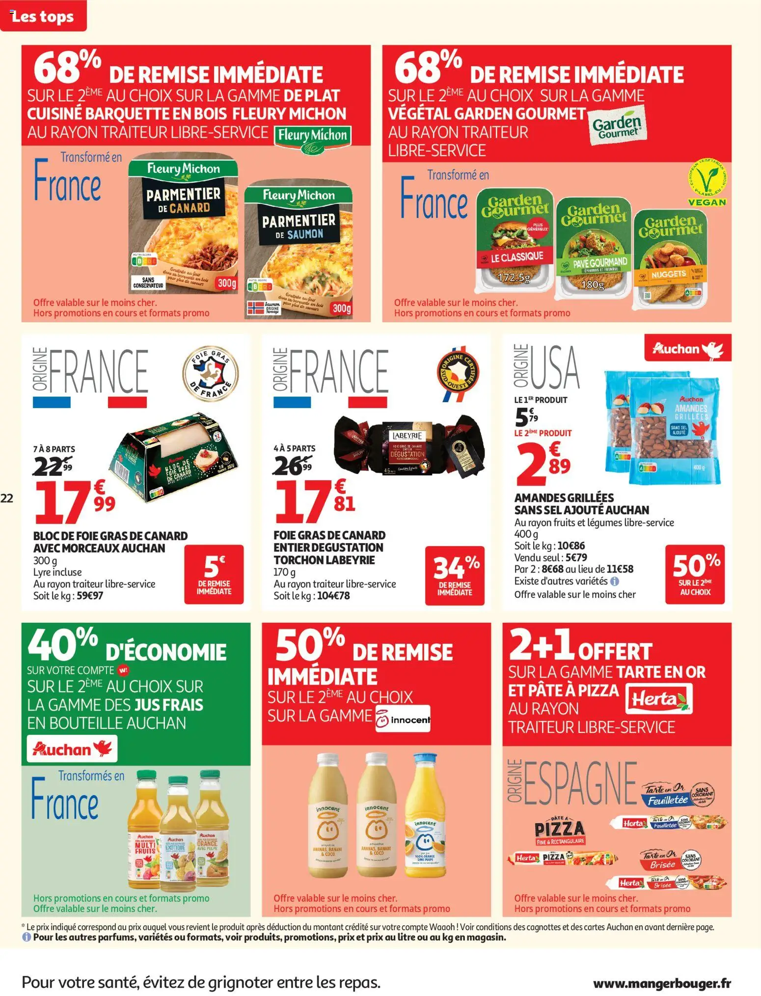 {H1} | Page: 22 | Produits: Foie Gras de Canard, Pâte à pizza, Bloc de foie gras, Pizza