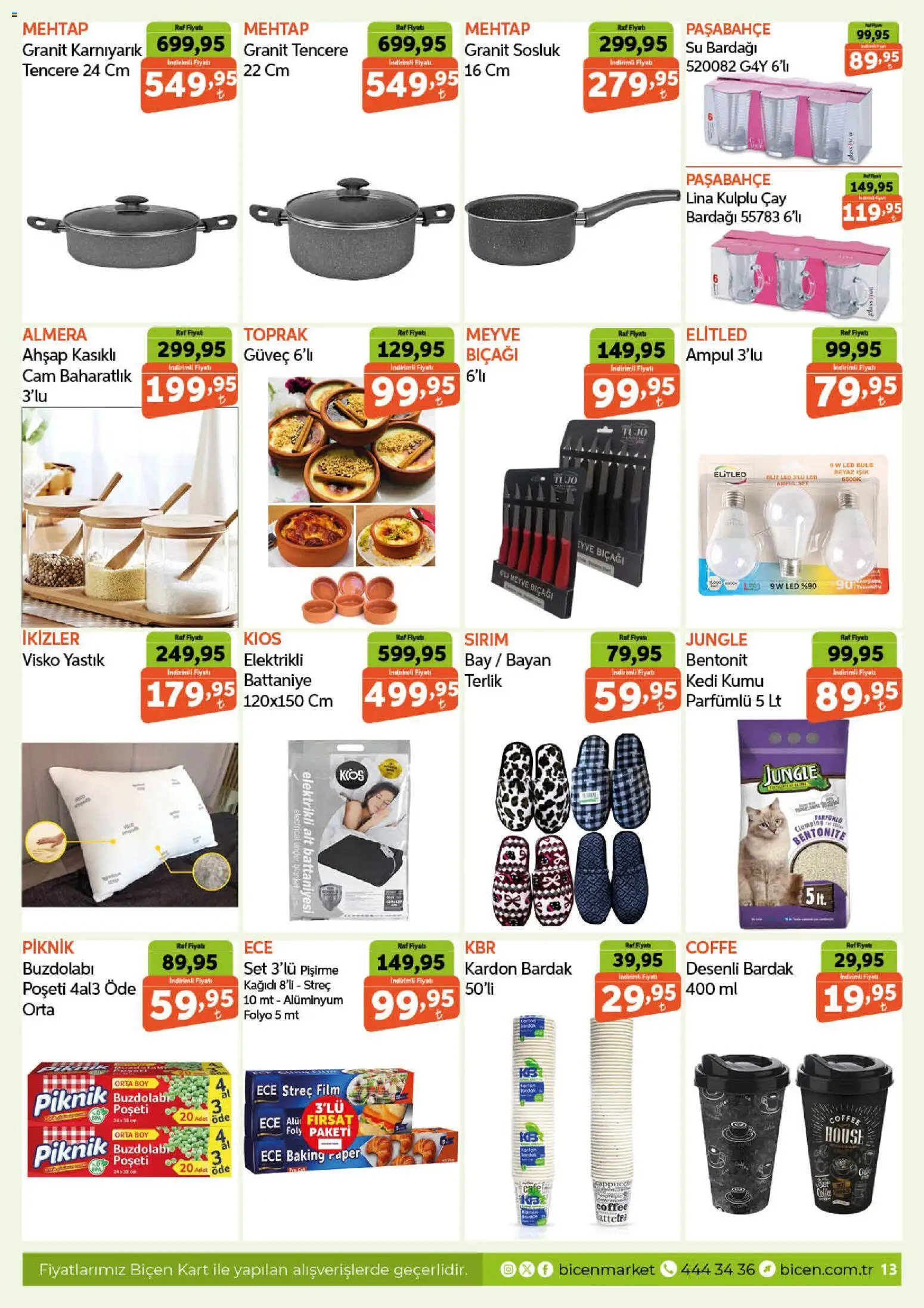 Biçen Market Katalog - 03.12.2025 tarihinden itibaren geçerlidir | Sayfa: 13 | Ürünler: Battaniye, Su, Terlik, Su bardağı