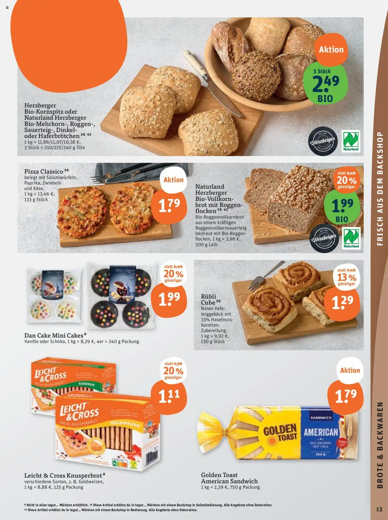 Tegut Prospekt - gültig ab dem 28.07.2025 | Seite: 15 | Produkte: Toast, Zwiebeln, Pizza, Flocken