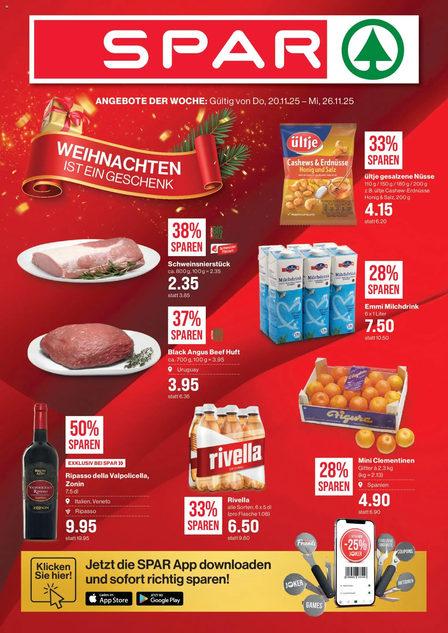 SPAR Aktionen – gültig ab 20.11.2025 | Seite: 1 | Produkte: Gitter, Erdnüsse, Nüsse, Salz
