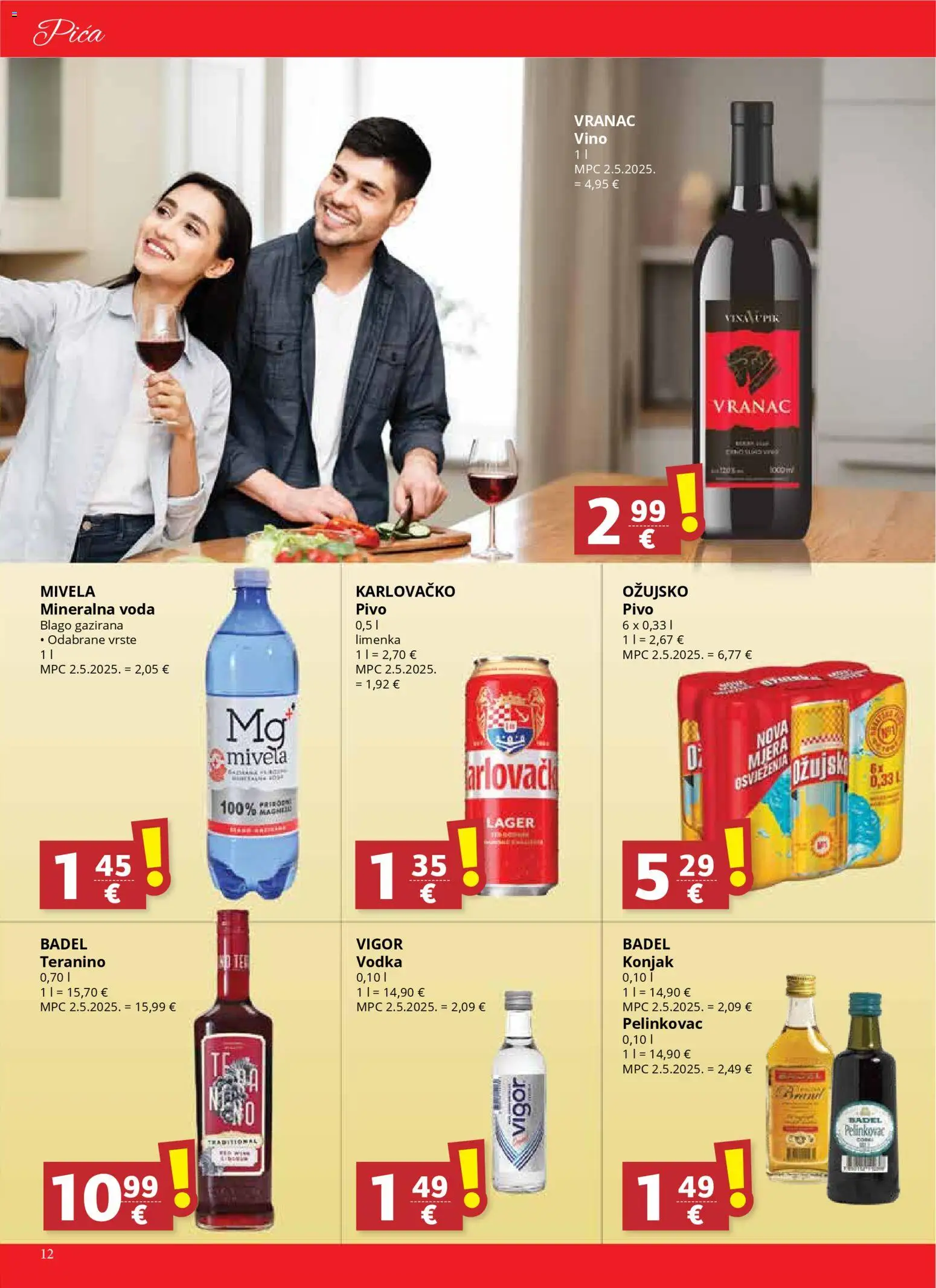 Ultra Gros katalog | vrijedi od 02.01.2026 | Stranica: 12 | Proizvodi: Pica, Karlovačko, Pivo, Voda