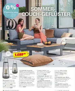 Höffner Prospekt Gartenmöbel ab 27.03.2026 gültig | Seite: 32 | Produkte: Kissen, Tisch, Liege