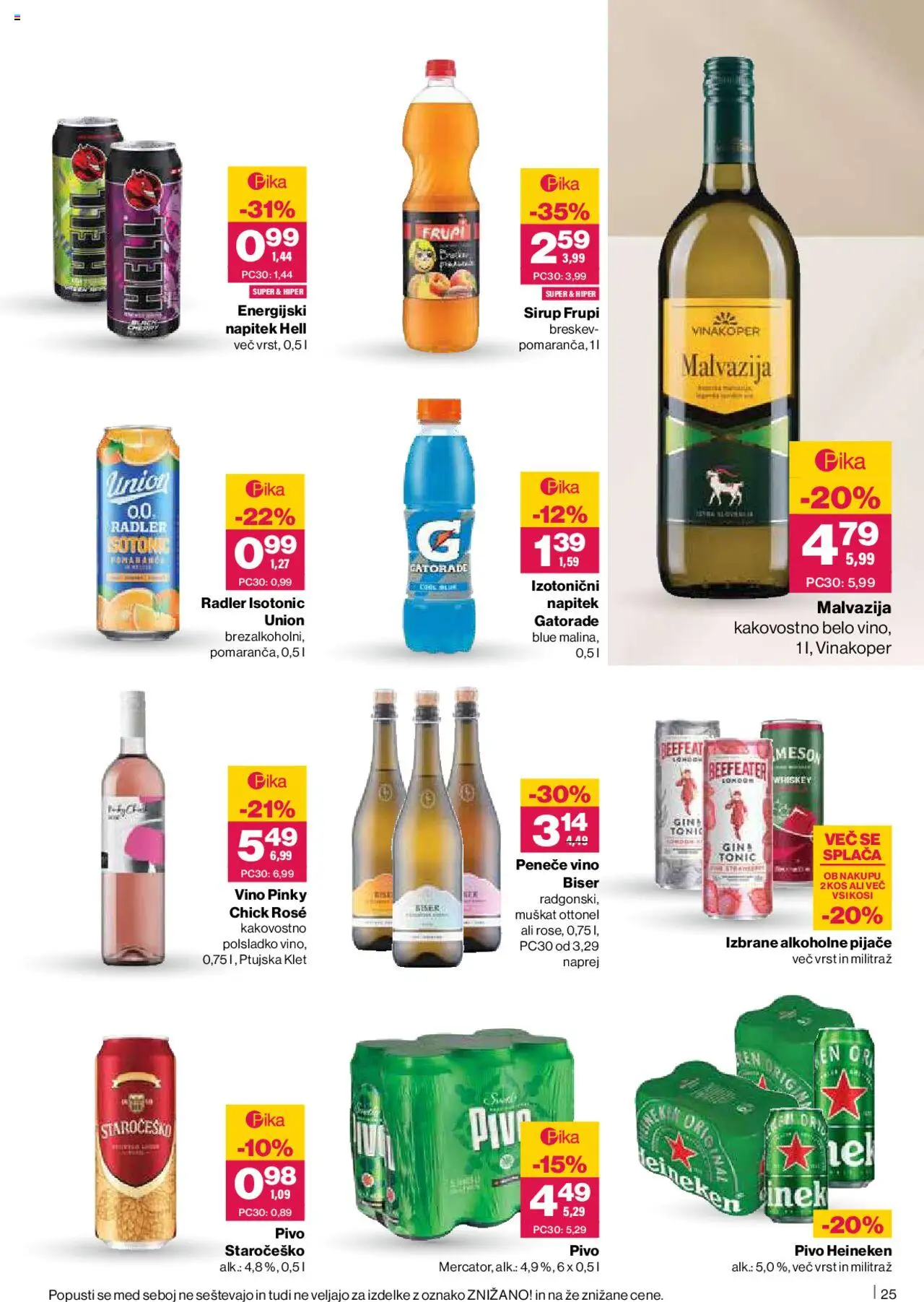 Novi Mercator katalog ponudbe – veljaven od 16.10.2025 | Stran: 27 | Izdelki: Falafel, Sirup, Kos, Energijski napitek