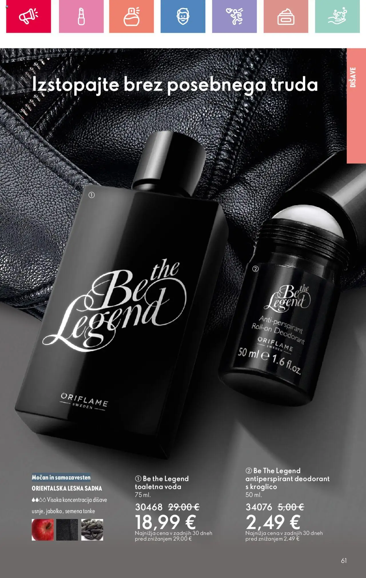 Oriflame katalog 11 │ velja od 03.08.2025 | Stran: 61 | Izdelki: Deodorant, Antiperspirant, Voda, Toaletna voda