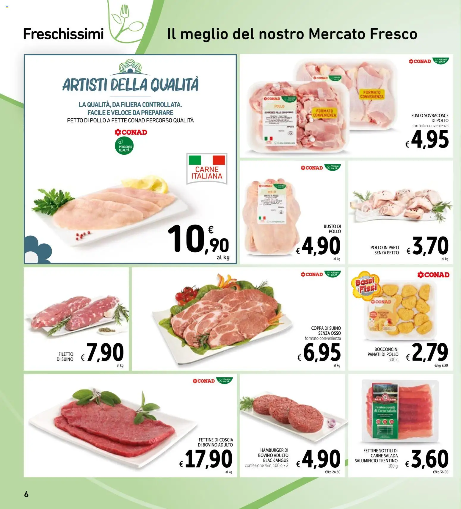 Volantino Spazio Conad del 07.04.2026 | Pagina: 6 | Prodotti: Bovino, Petto di Pollo, Pollo, Hamburger