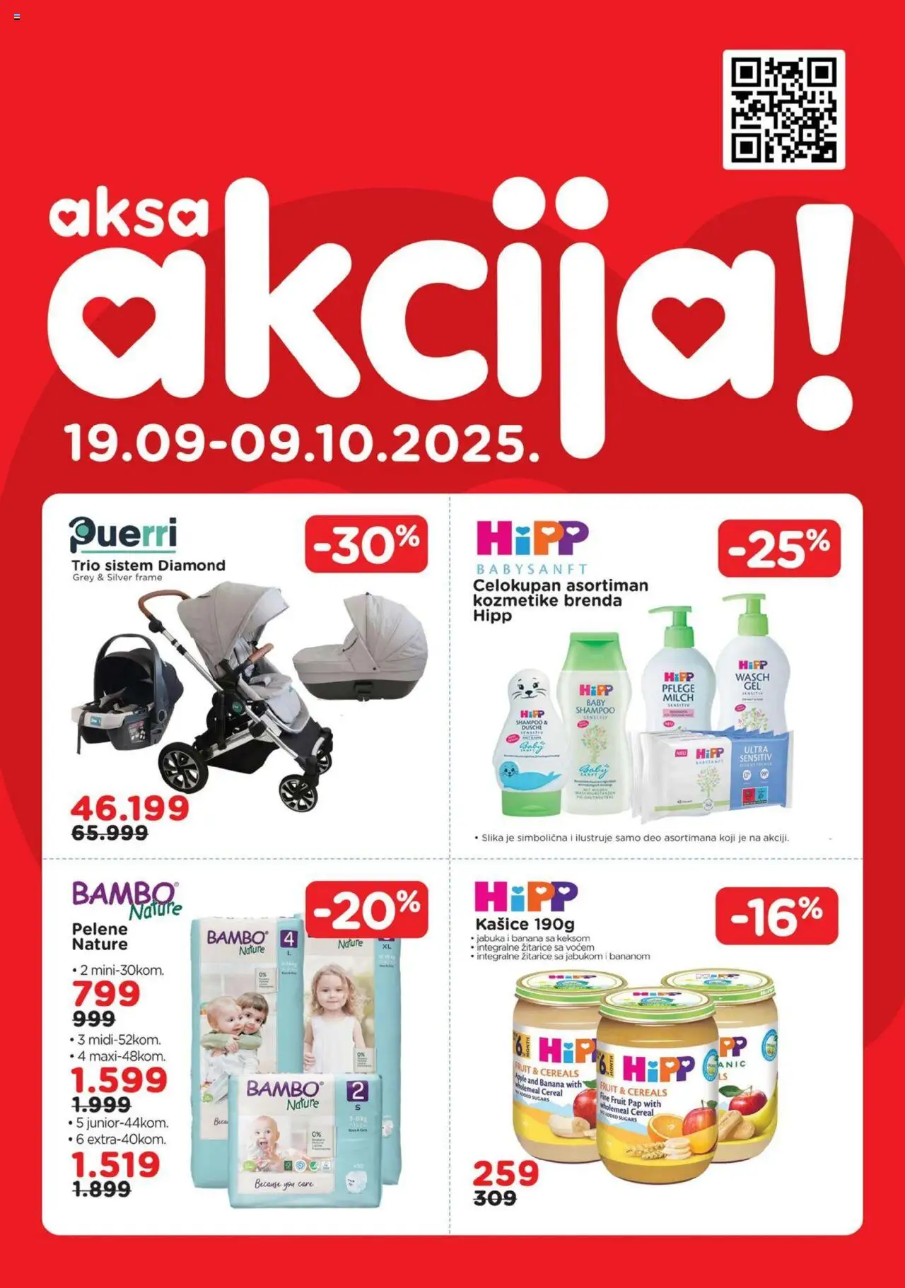 Aksa katalog - važi od 19.09.2025 | Strana: 1 | Proizvode: Banana, Žitarice, Pelene