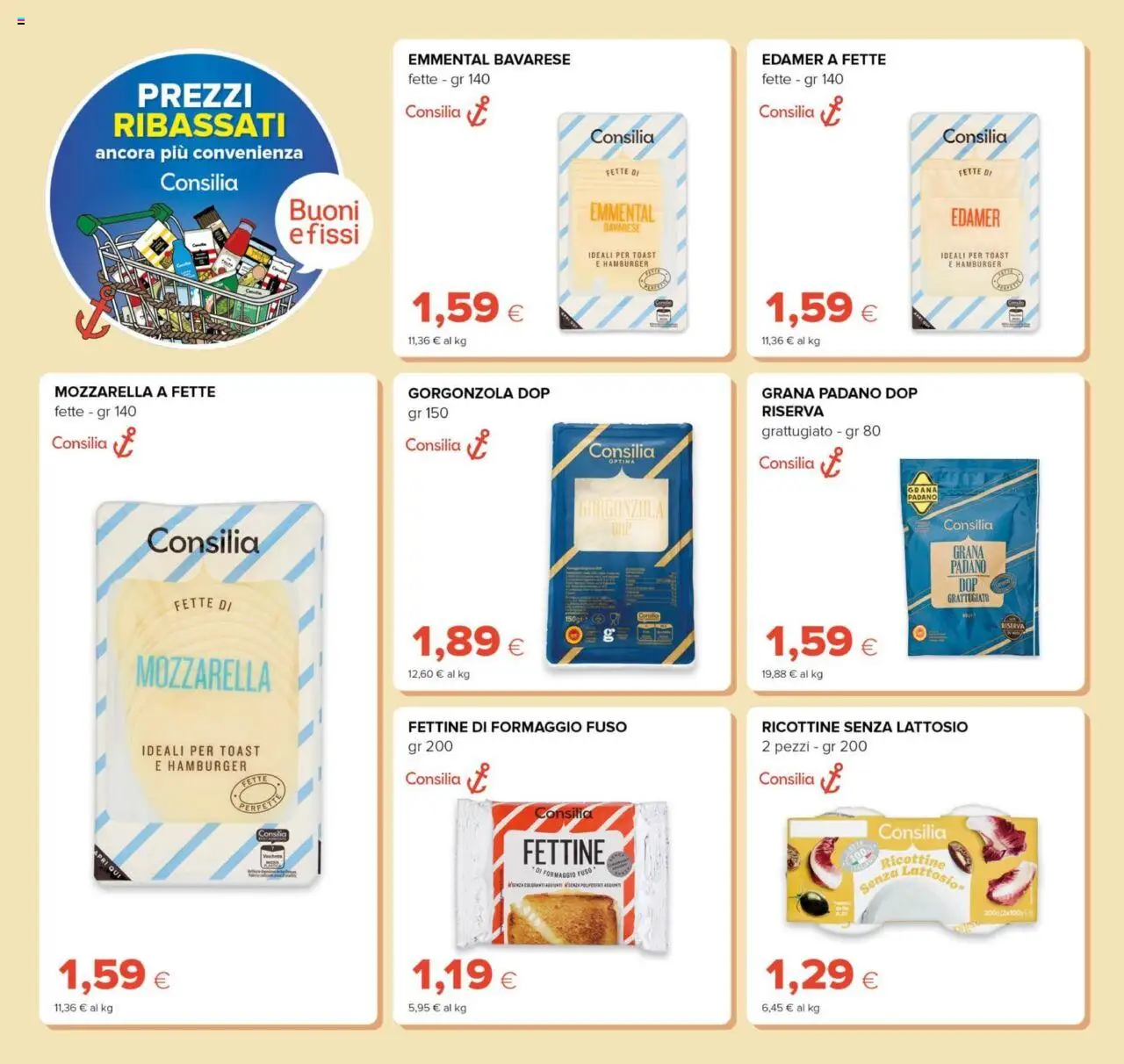 Volantino Tigre del 20.08.2025 | Pagina: 4 | Prodotti: Formaggio, Grana Padano, Hamburger, Emmental