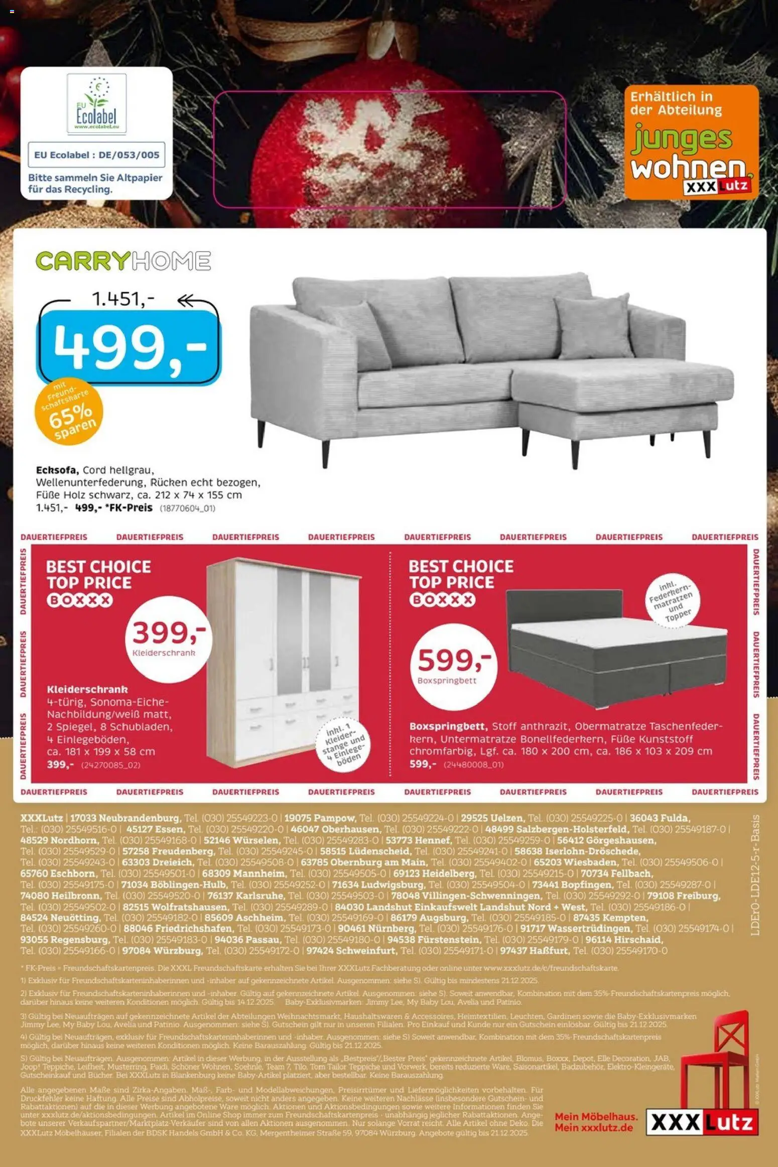 XXXL Lutz Frohe Weihnachten – gültig ab 30.11.2025 | Seite: 8 | Produkte: Top, Kleiderschrank, Boxspringbett, Topper