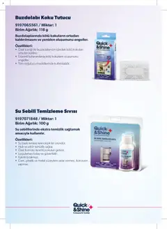 Arçelik - Quick and Shine Temizlik ve Bakım Ürünleri - 07.03.2024 tarihinden itibaren geçerlidir | Sayfa: 12