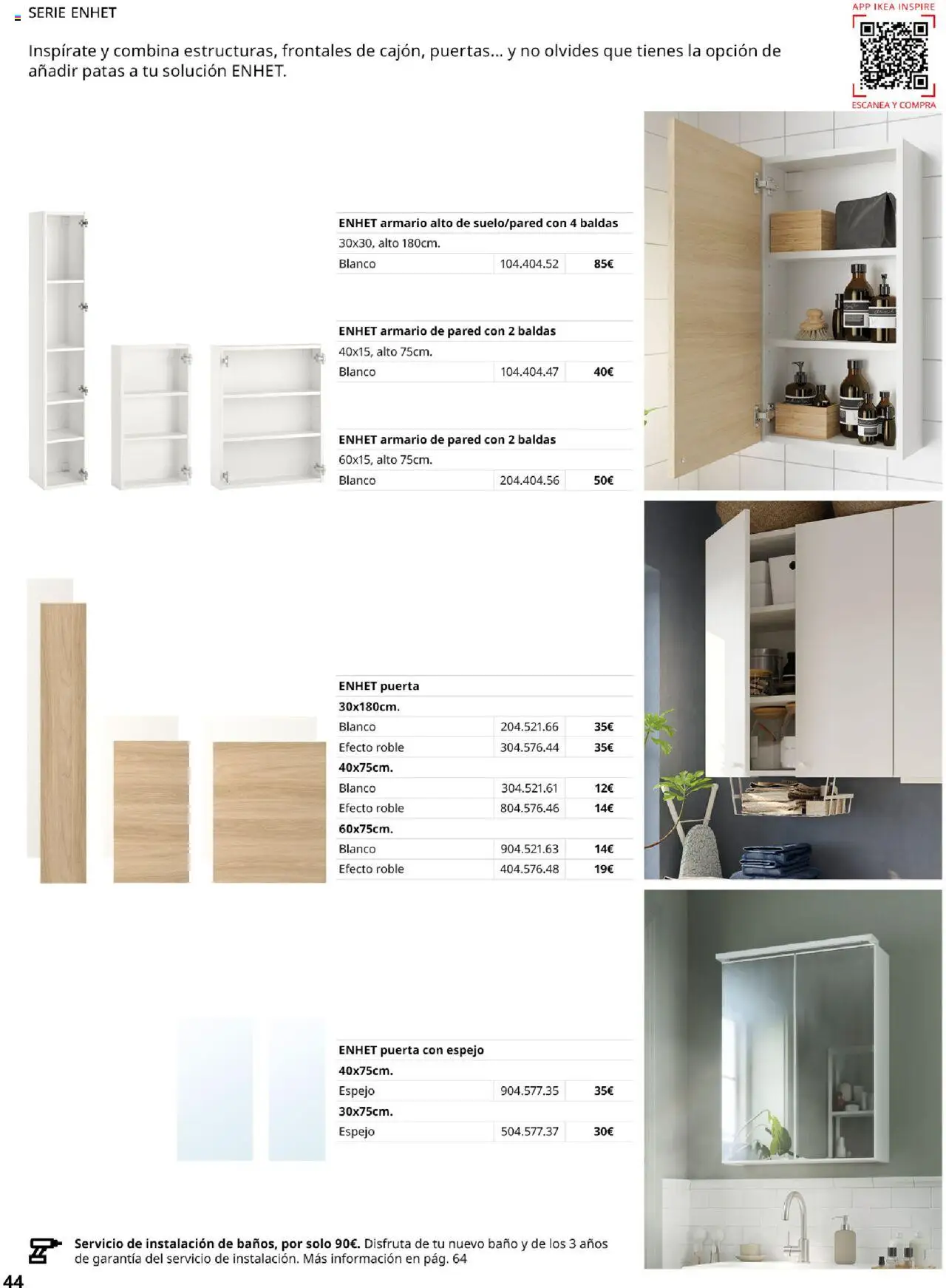 Catálogo IKEA Baňos │ válido desde el 04.02.2025 | Página: 44 | Productos: Armario, Baño, Espejo
