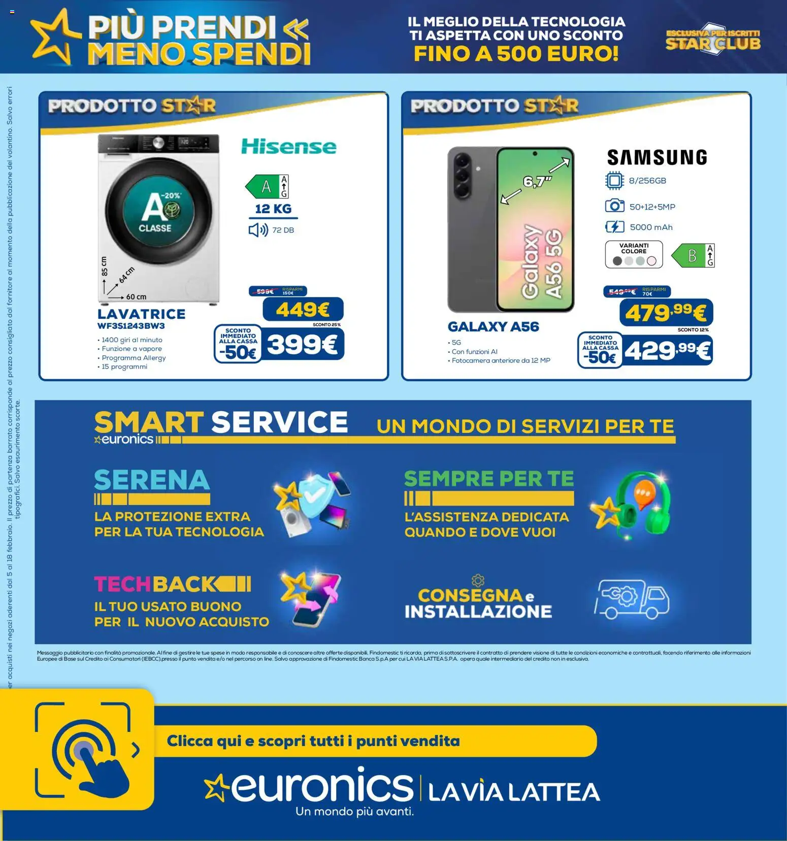 Volantino Euronics del 19.02.2026 | Pagina: 59 | Prodotti: Tè, Lavatrice, Fotocamera, Samsung