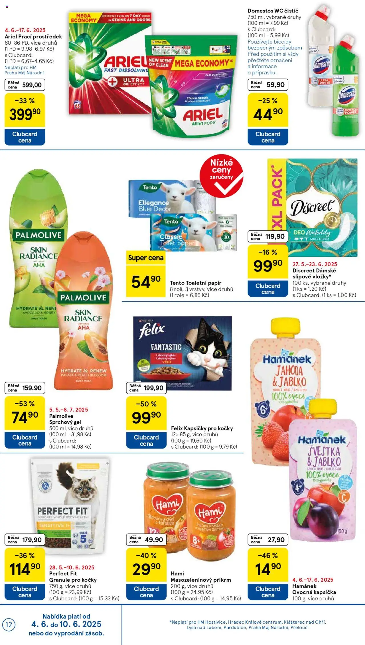 Tesco leták - Hypermarket od 04.06.2025 | Strana: 12 | Produkty: Ovocná kapsička, Wc, Wc čistič, Hami