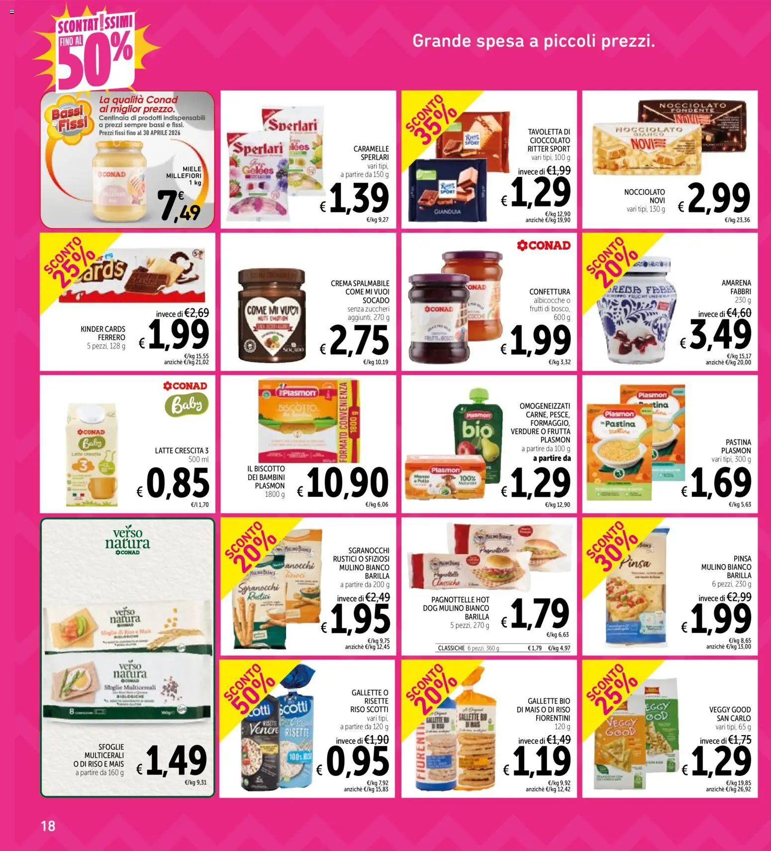 Volantino Spazio Conad del 13.03.2026 | Pagina: 18 | Prodotti: Riso, Frutta, Miele, Rustici