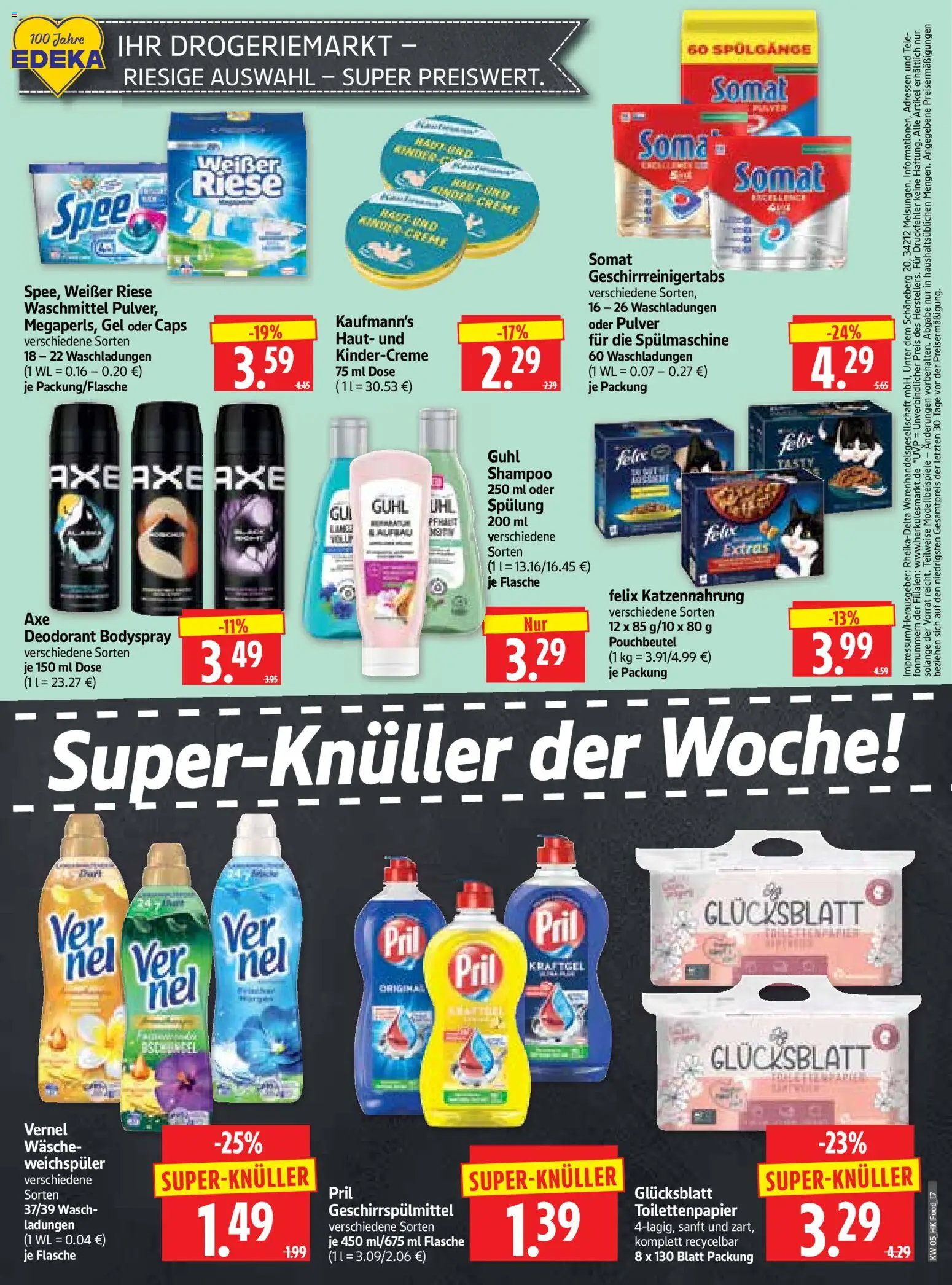 HERKULES Prospekt 	 – gültig ab 26.01.2026 | Seite: 17 | Produkte: Shampoo, Spülung, Axe, Pril