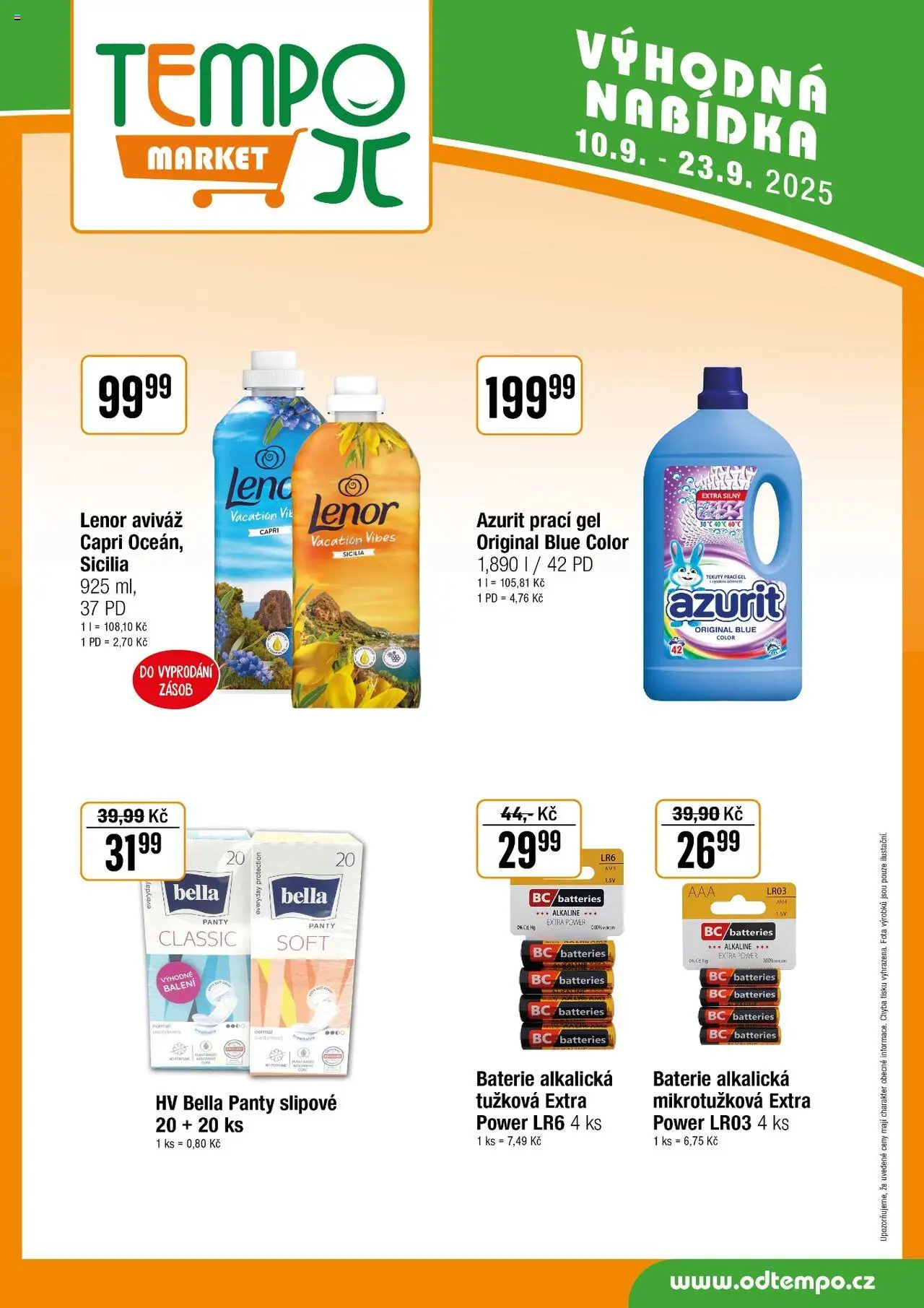 Tempo leták od 10.09.2025 | Strana: 9 | Produkty: Aviváž, Lenor, Prací gel, Aviváž Lenor