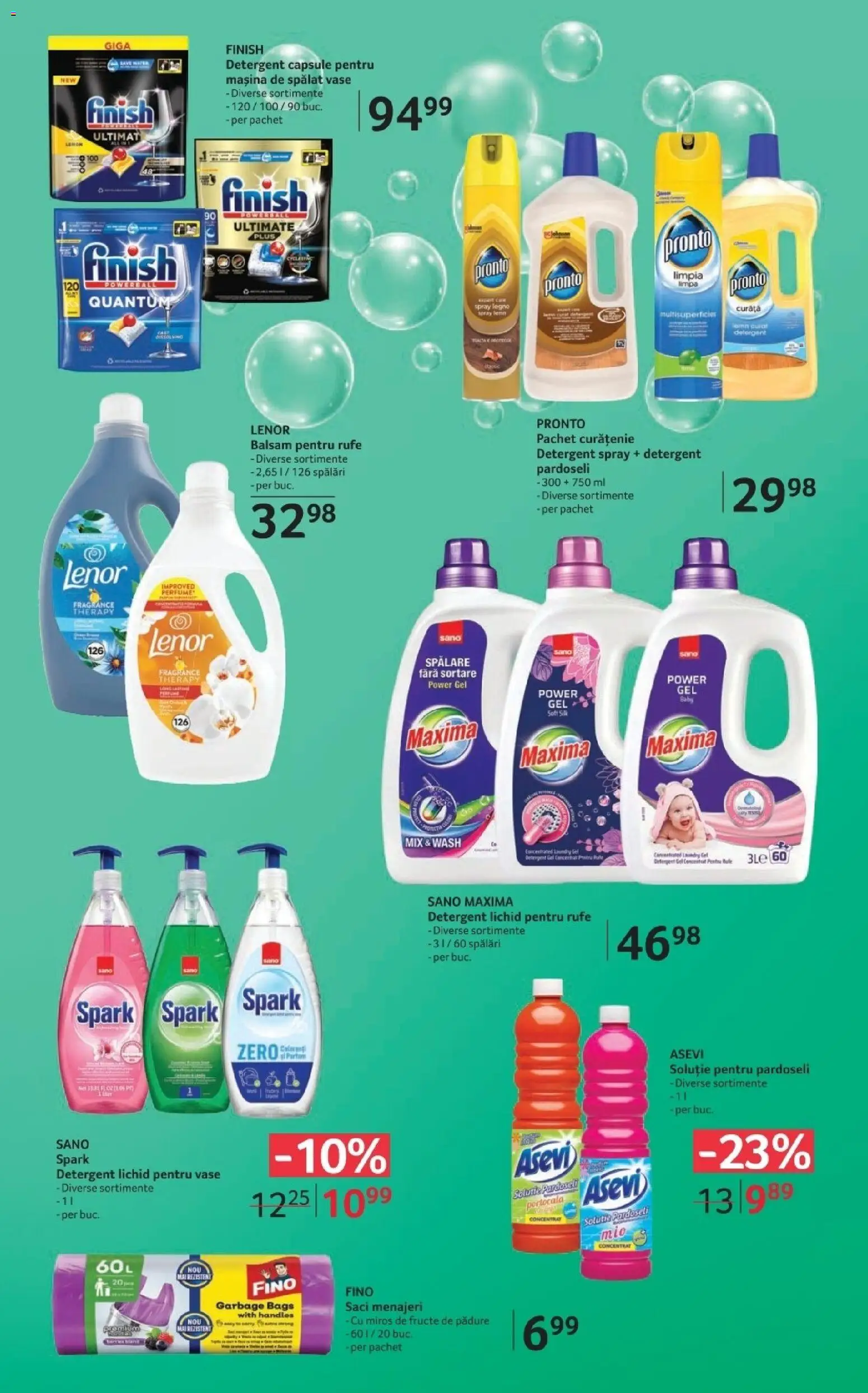 Noul catalog Selgros – valabil de la 06.03.2026 | Pagină: 23 | Produse: Mașină De Spălat, Mașină De Spălat Vase, Yorgan, Capsule pentru mașina de spălat