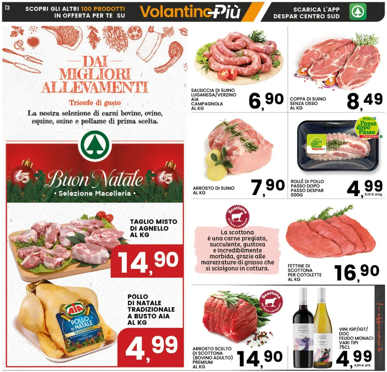Volantino Interspar del 11.12.2025 | Pagina: 13 | Prodotti: Arrosto, Tè, Salsiccia, Agnello