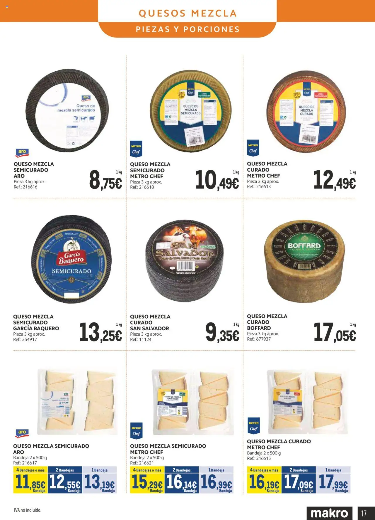 Makro - Lácteos Cataluña │ válido desde el 06.10.2025 | Página: 17 | Productos: Queso, Bandeja