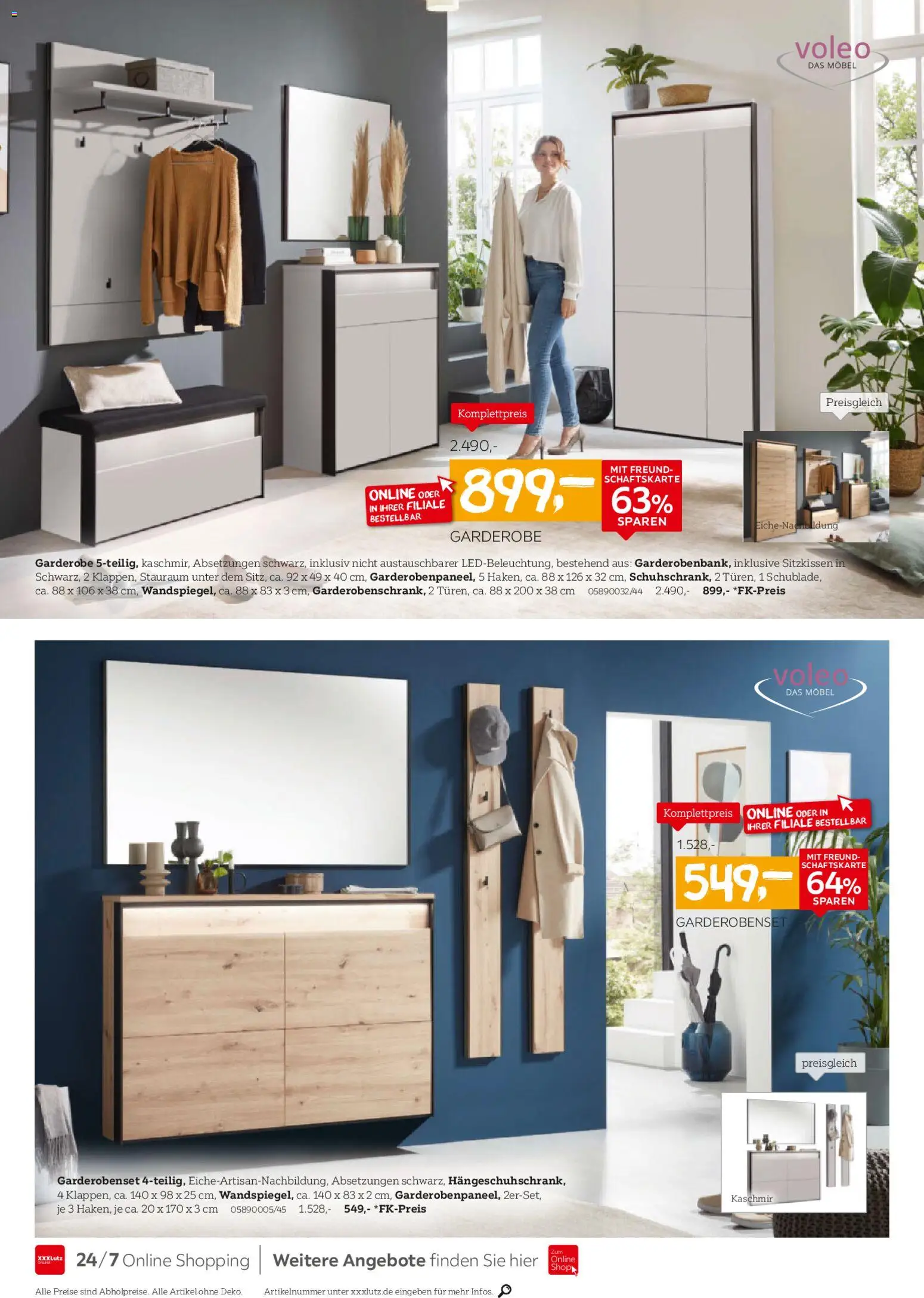 XXXL Lutz Kleinmöbel-Preishits! – gültig ab 26.10.2025 | Seite: 8 | Produkte: Garderobenset