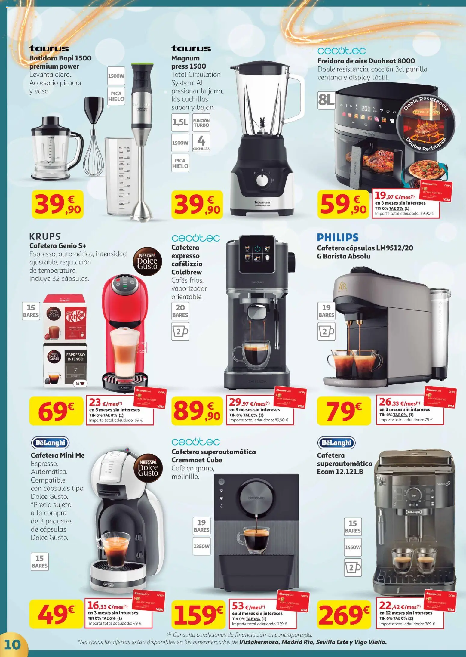 Alcampo - Canarias │ válido desde el 18.12.2025 | Página: 10 | Productos: Café, Cafetera, Batidora, Freidora