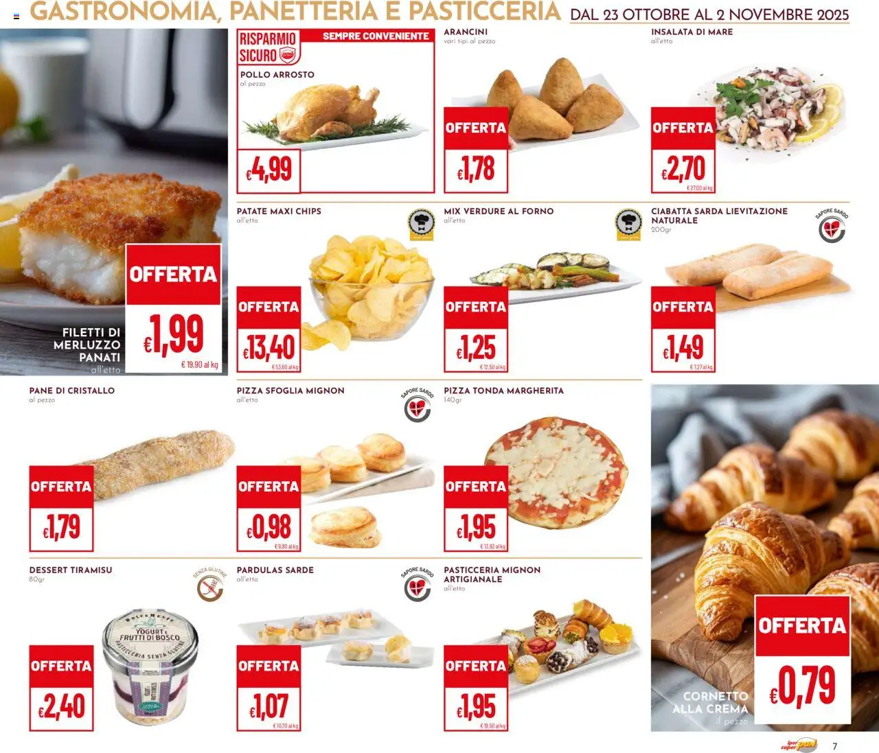 Volantino Pan del 23.10.2025 | Pagina: 7 | Prodotti: Yogurt, Pollo, Cornetto, Forno