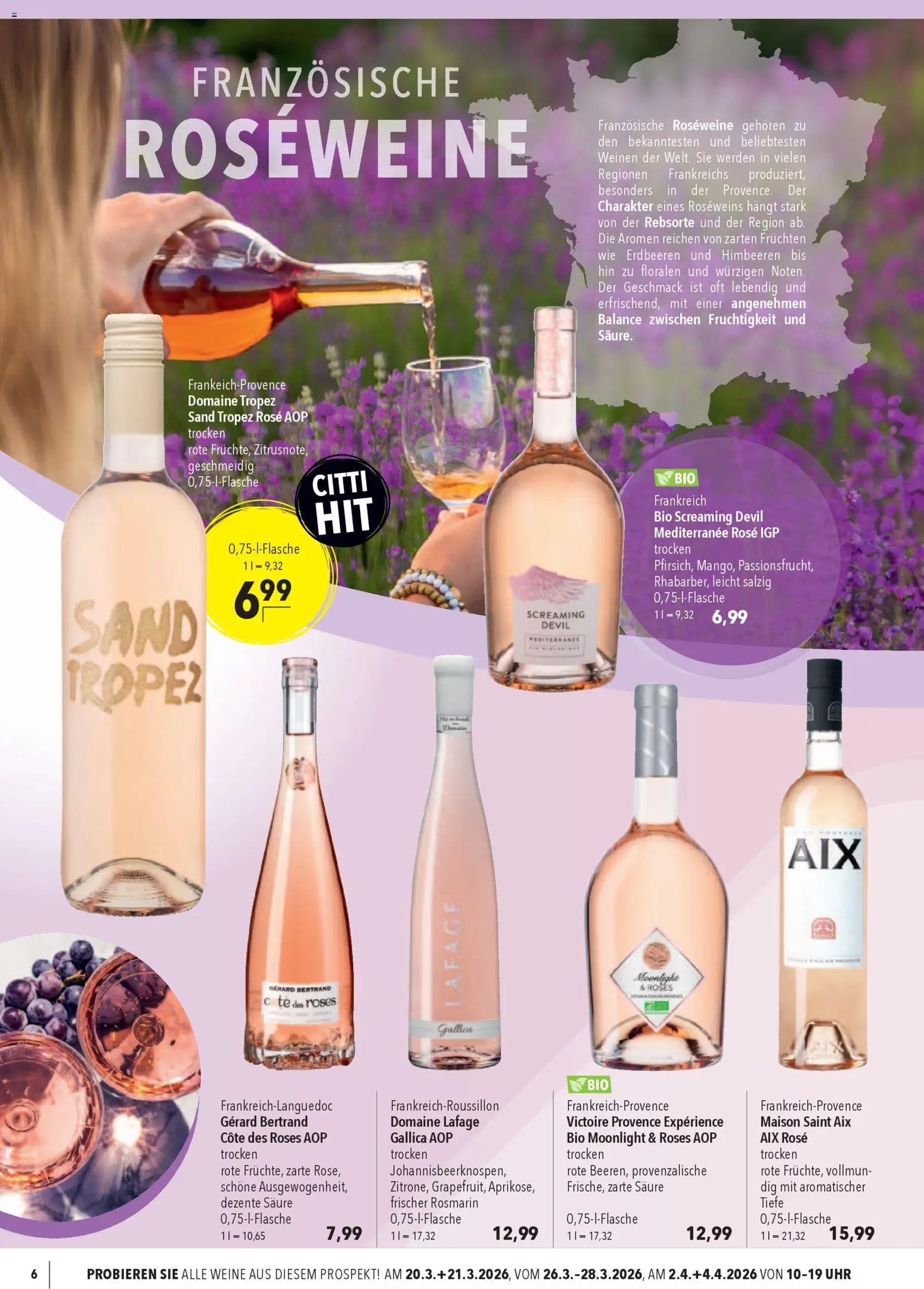 CITTI Markt Weine zum Osterfest – gültig ab 18.03.2026 | Seite: 6 | Produkte: Himbeeren, Erdbeeren, Uhr