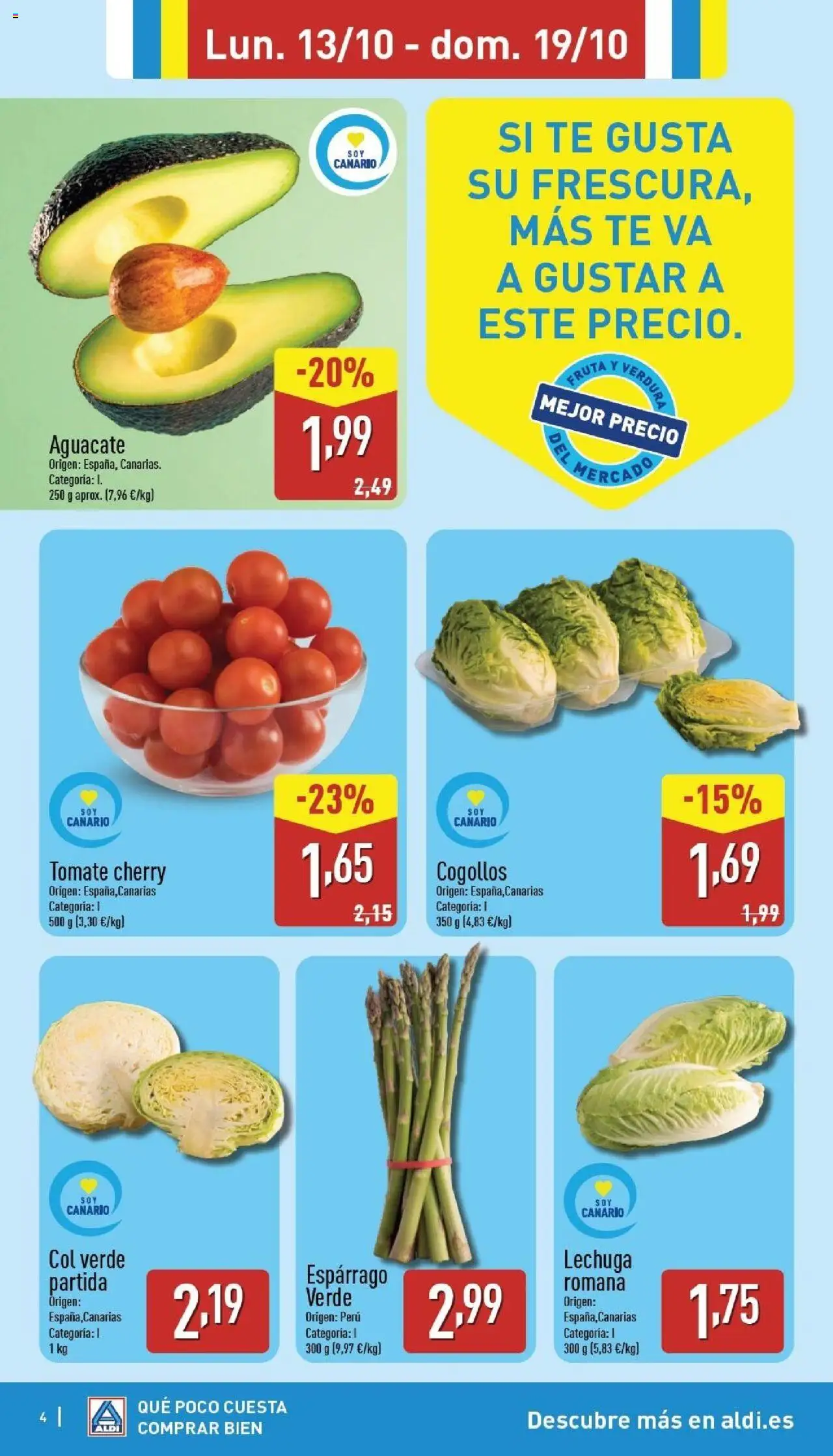 Aldi folleto Canarias │ válido desde el 13.10.2025 | Página: 4 | Productos: Σφουγγαρίστρα, Μαξιλάρι λαιμού, Té