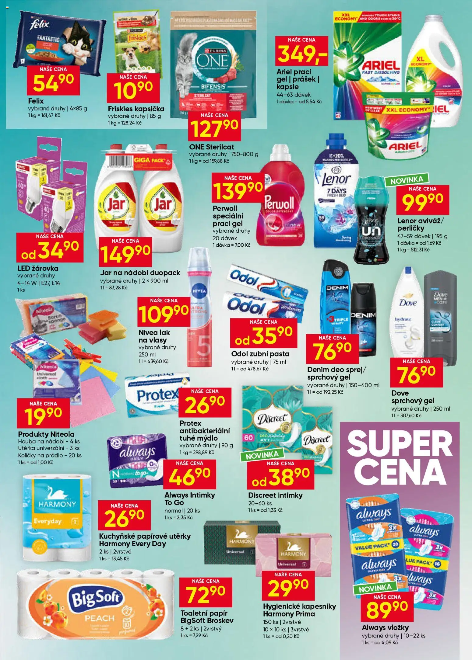 Hruška leták od 15.04.2026 | Strana: 9 | Produkty: Zubní pasta, Purina, Ariel, Perwoll