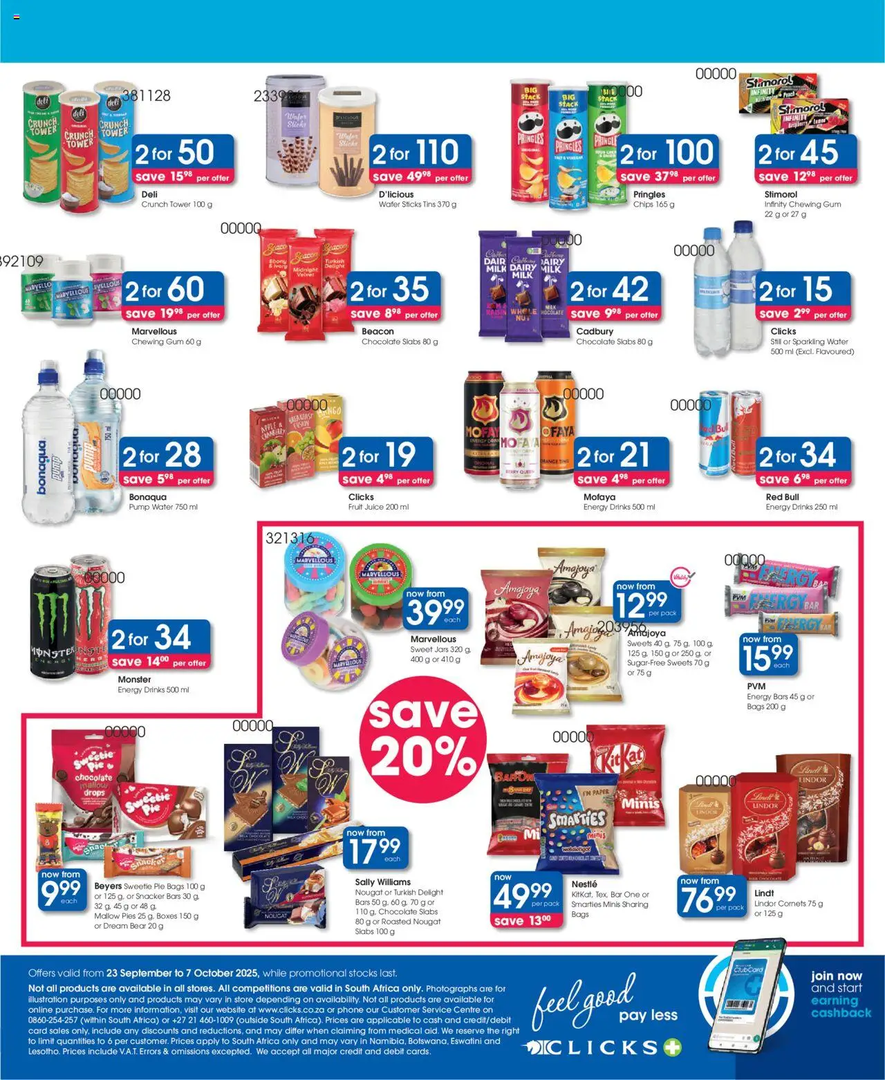 New Clicks catalogue – valid from 23.09.2025 | Page: 47 | Products: Milk, Chocolate, Vinegar, Water