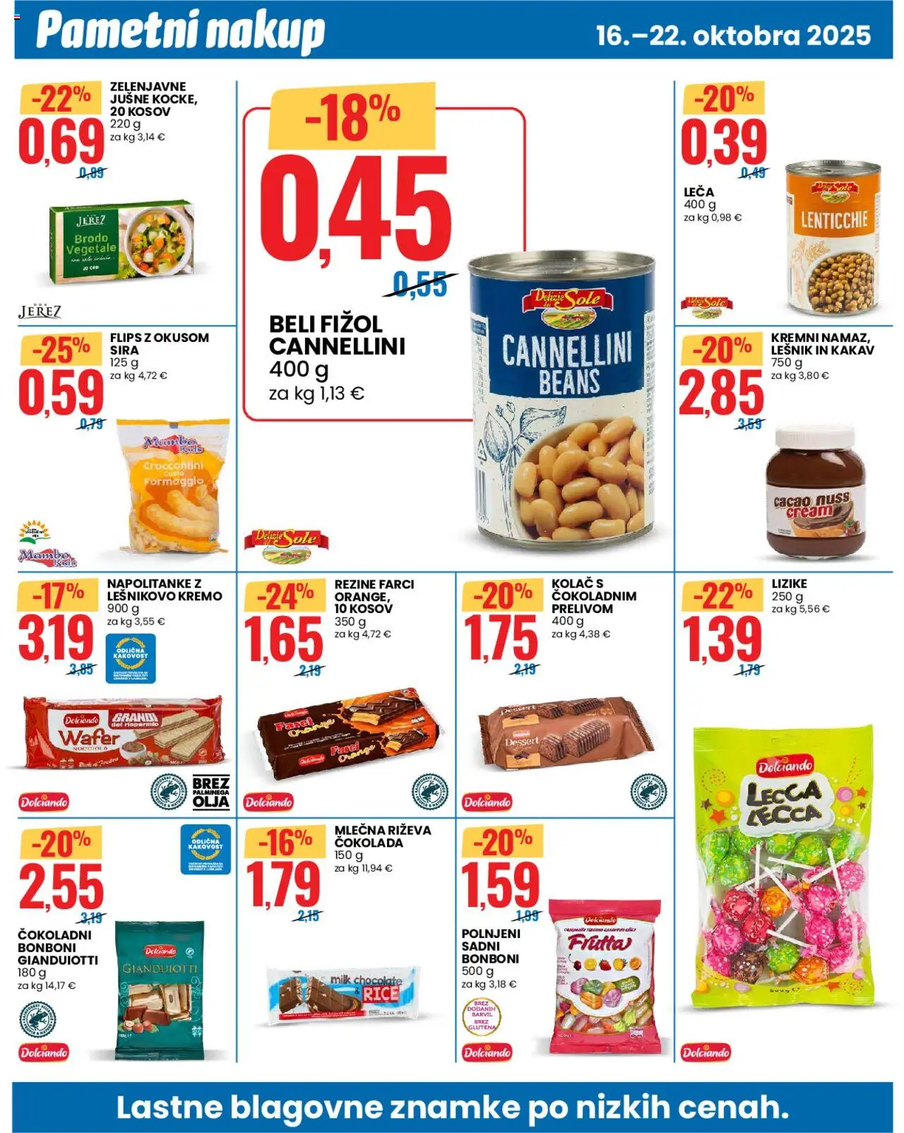 Novi Eurospin katalog ponudbe – veljaven od 16.10.2025 | Stran: 8 | Izdelki: Napolitanke, Kolač, Kakav, Cokolada