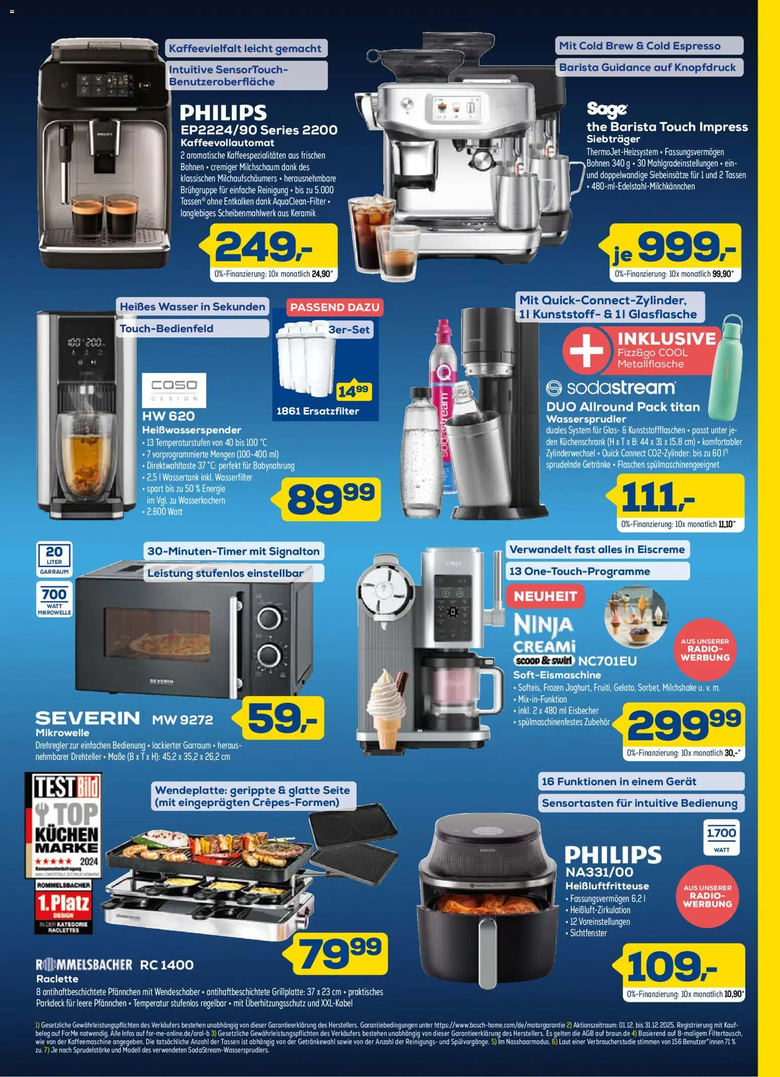 Euronics Aktuelle Angebote – gültig ab 12.12.2025 | Seite: 5 | Produkte: Top, Mikrowelle, Kaffeemaschine, Raclette