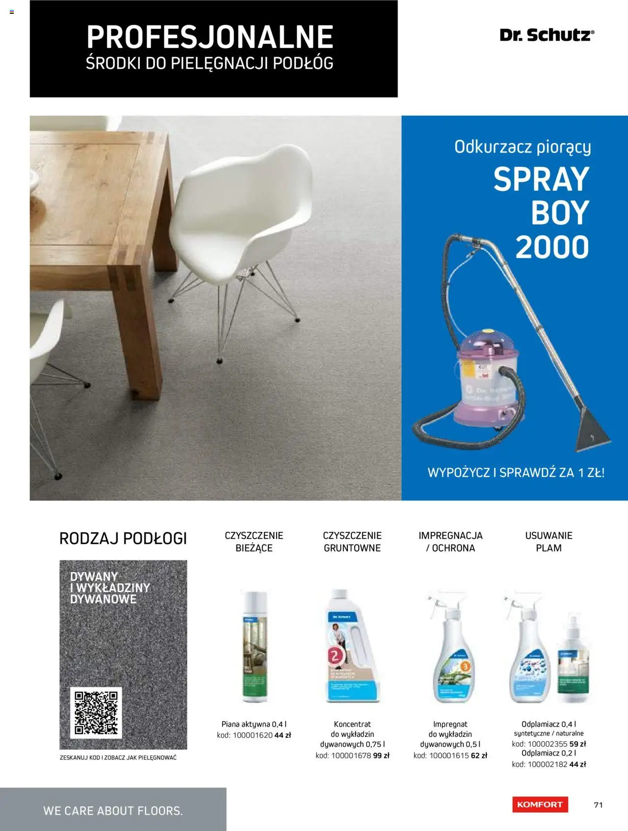 Komfort Gazetka - Katalog Podłogi I Drzwi od 26.06.2024 | Strona: 71 | Produkty: Odkurzacz, Odplamiacz, Dywany