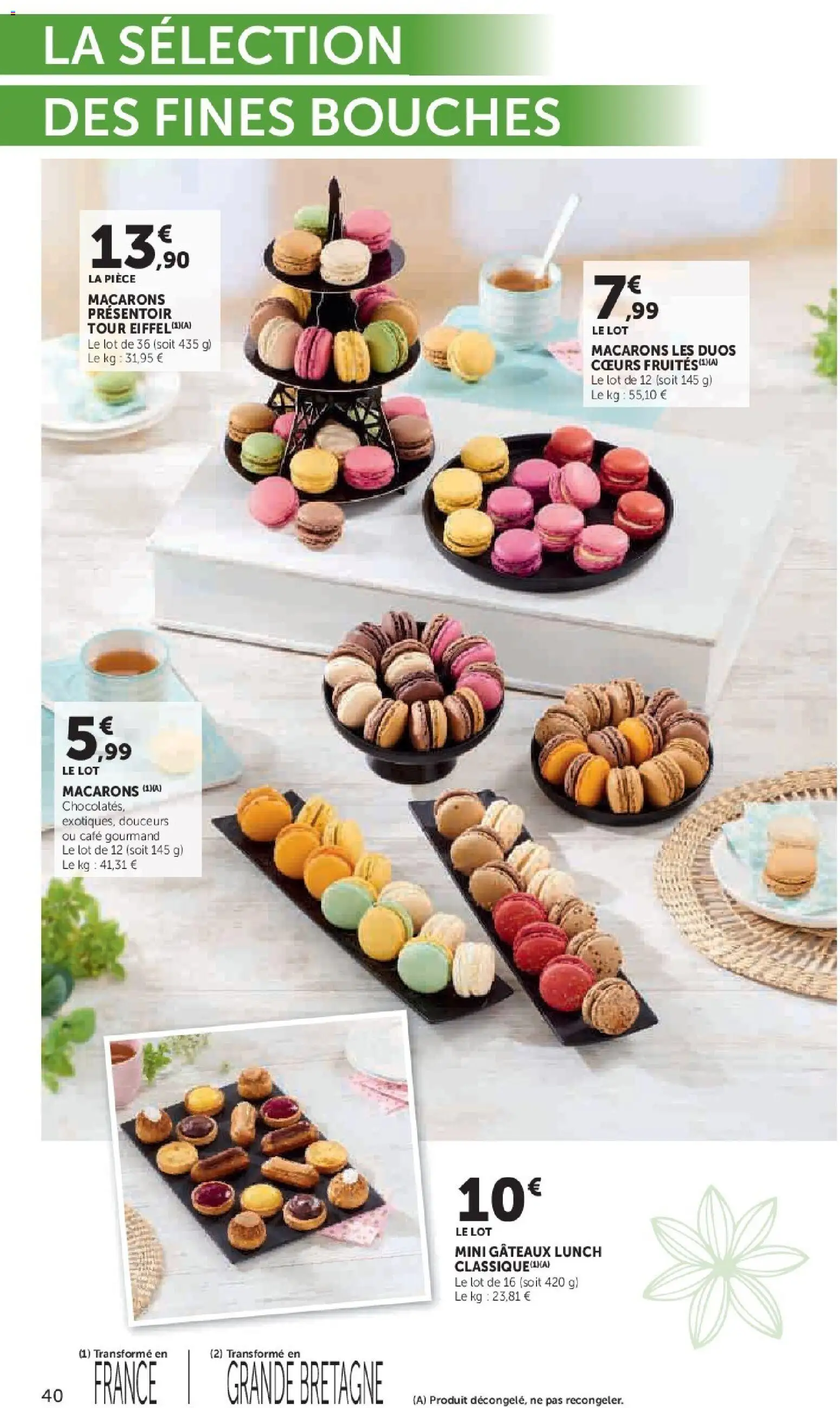 {H1} | Page: 40 | Produits: Macarons, Café