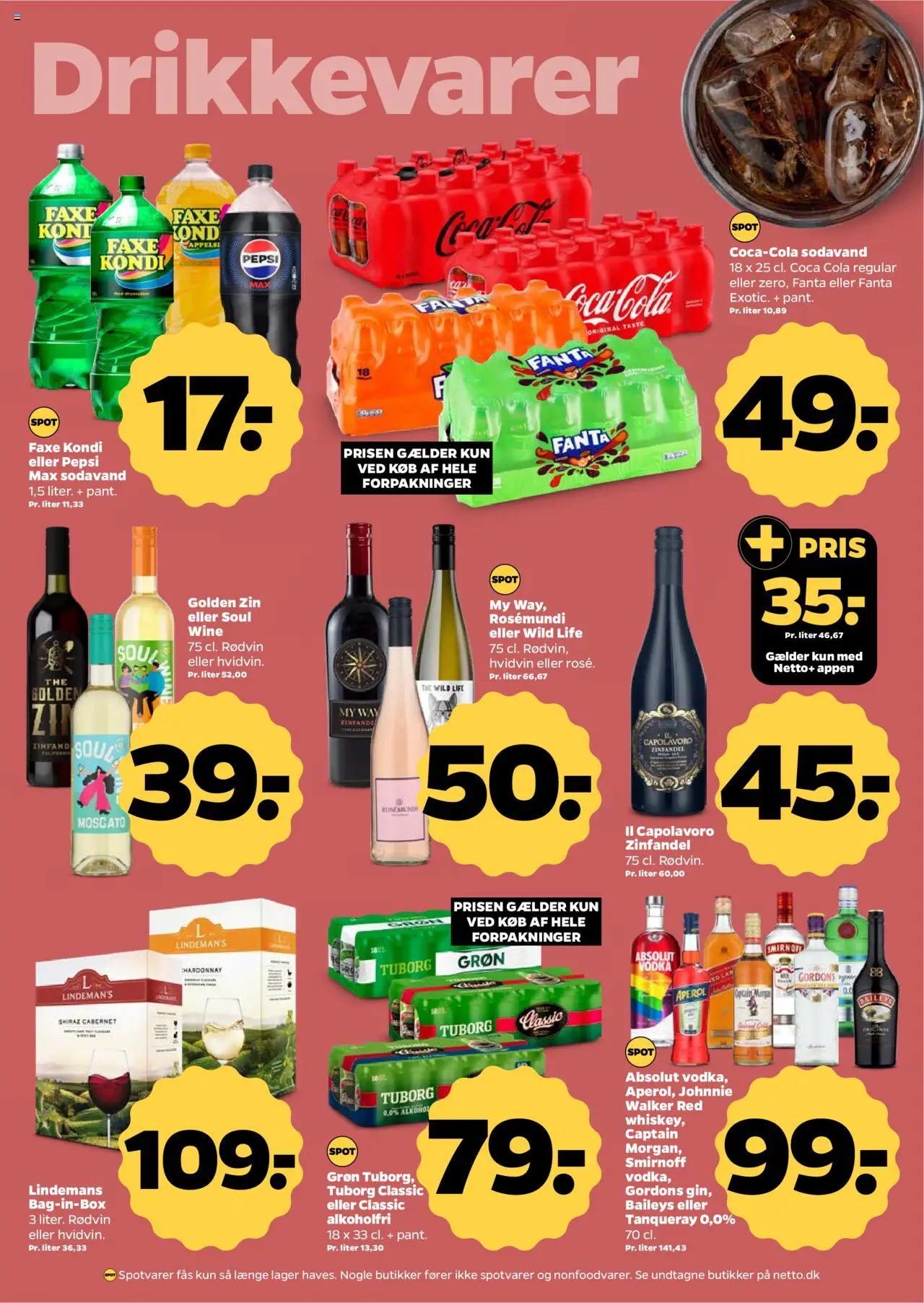 Netto Tilbudsavis gyldig fra 16.08.2025 | Side: 21 | Produkter: Amendoins, Coca Cola, Fanta, Faxe Kondi