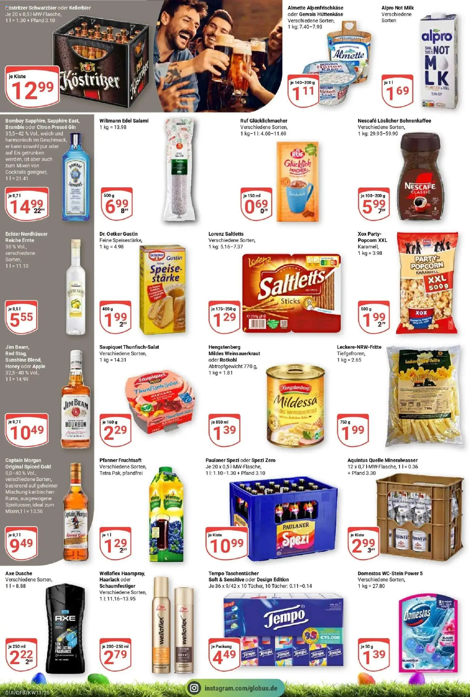 Globus prospekt Duisburg	 – gültig ab 23.03.2026 | Seite: 14 | Produkte: Almette, Alpro, Fruchtsaft, Eis