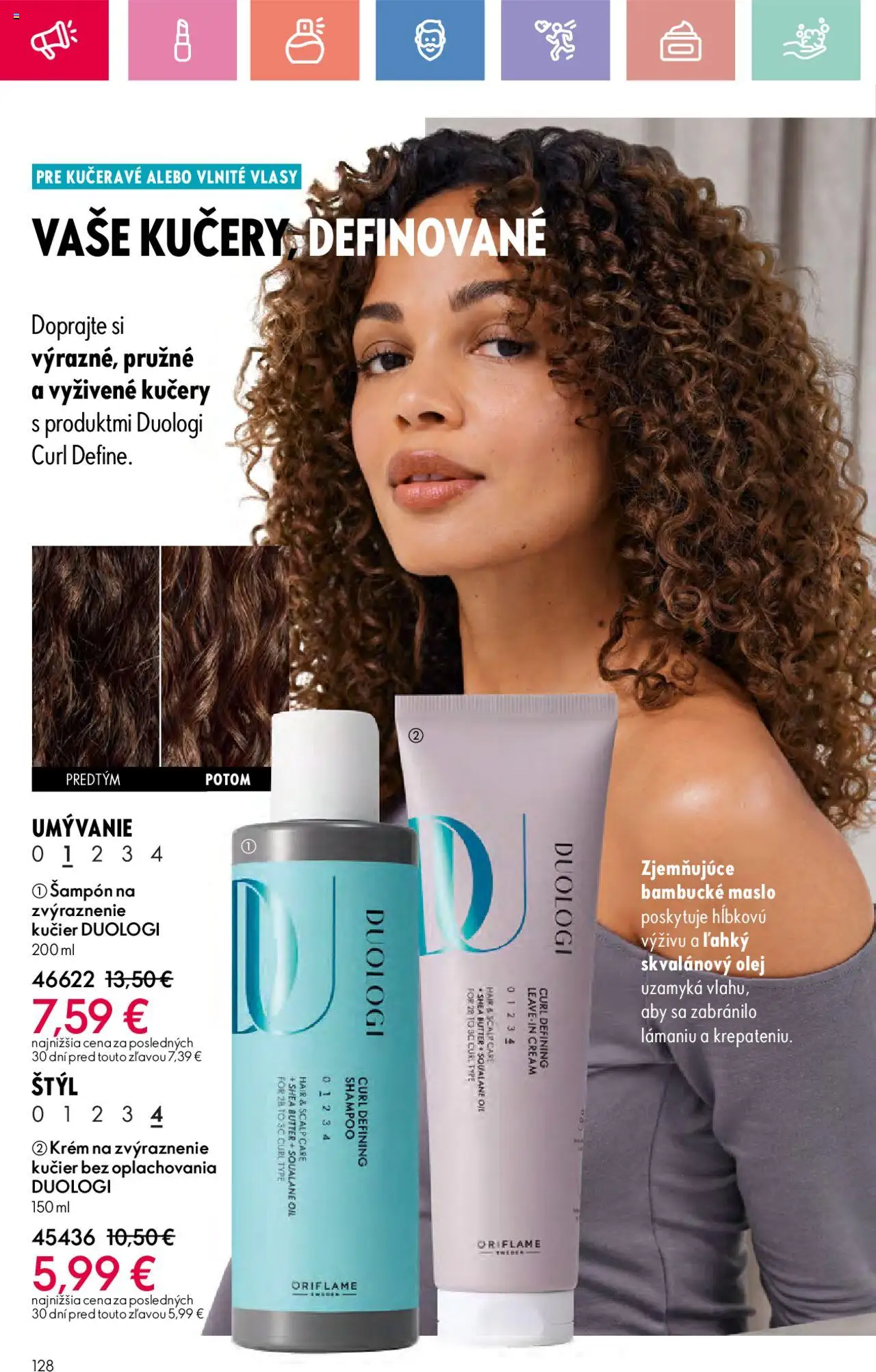 Katalóg Oriflame 10 2025 │ platný od 06.07.2025 | Strana: 128 | Produkty: Maslo, Olej, Šampón, Krém