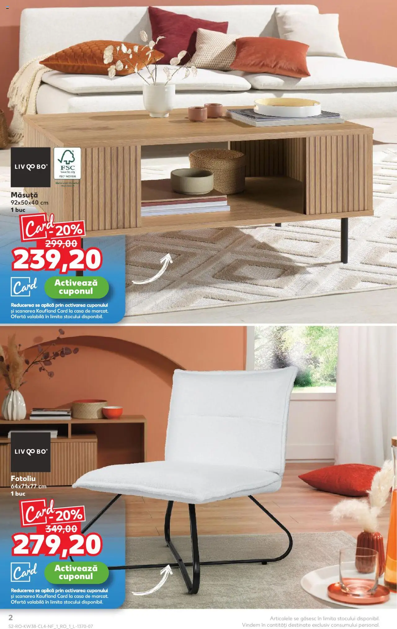 Noul catalog Kaufland – valabil de la 17.09.2025 | Pagină: 2 | Produse: Fotoliu