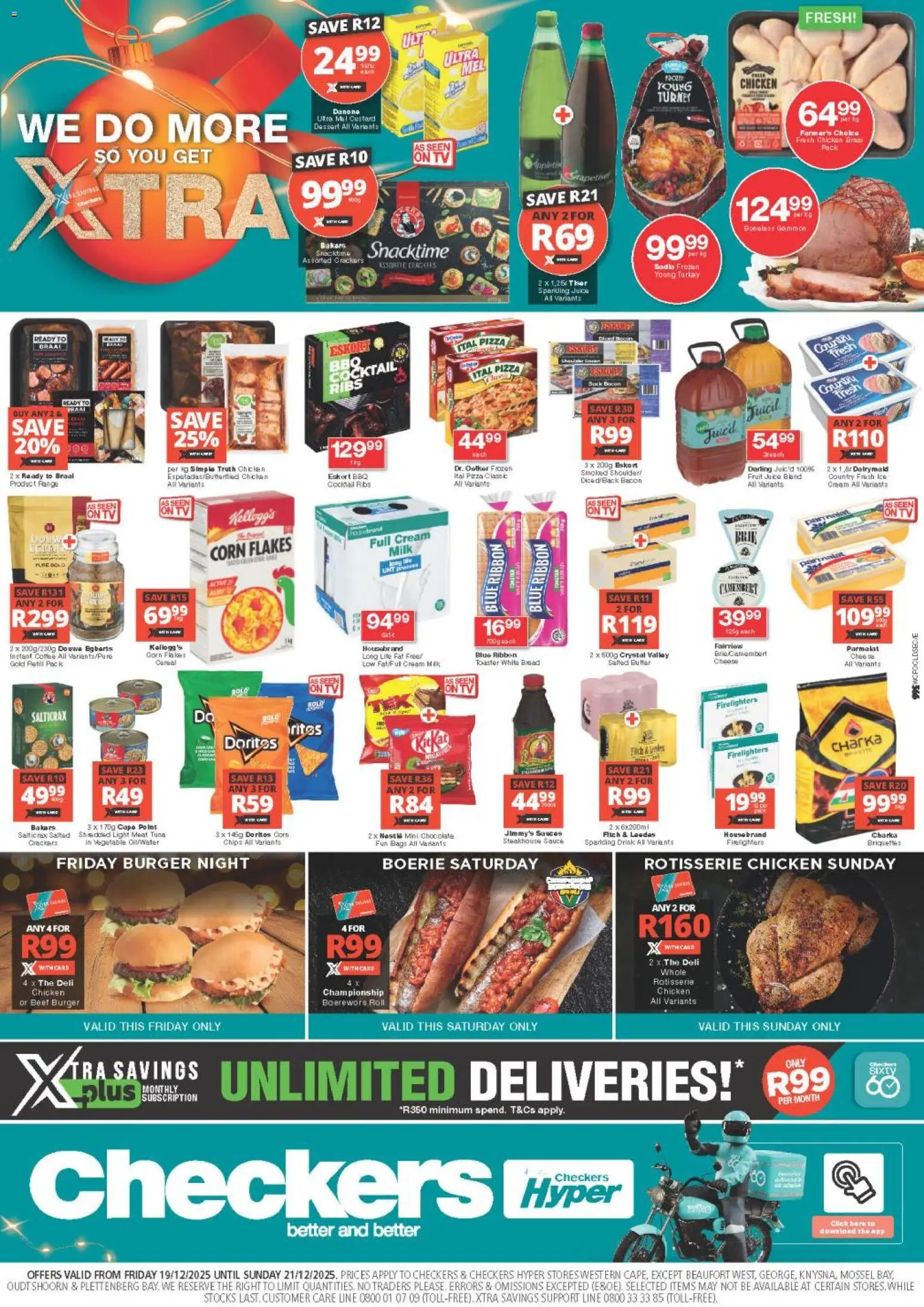 New Checkers catalogue – valid from 19.12.2025 | Page: 1 | Products: Coffee, Sauces, Pizza, Sauce