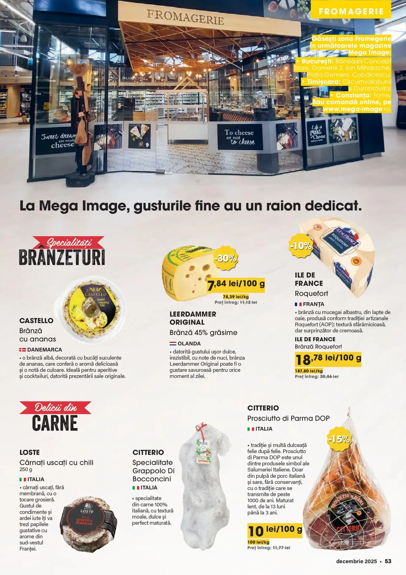 Noul catalog Mega Image – valabil de la 27.11.2025 | Pagină: 53 | Produse: Ardei, Lapte, Brânză, Pește