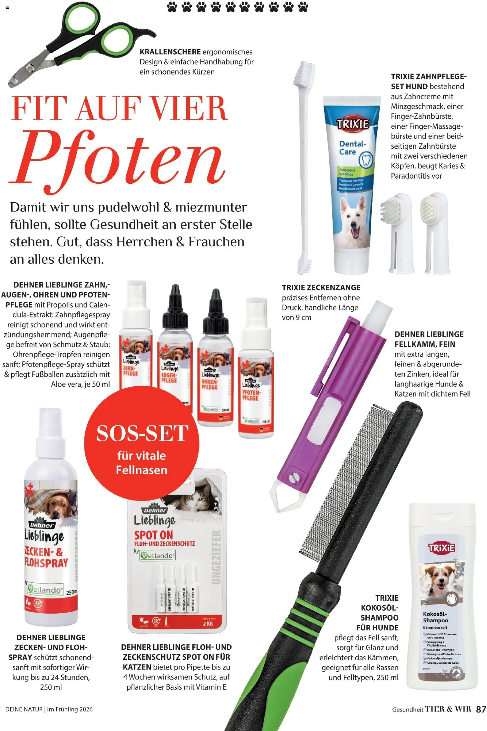 Dehner Prospekt 	 – gültig ab 17.04.2026 | Seite: 87 | Produkte: Shampoo, Bürste, Zahnbürste