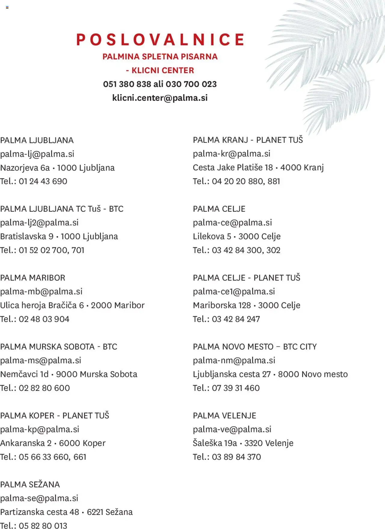 Novi Palma katalog ponudbe – veljaven od 01.01.2025 | Stran: 54